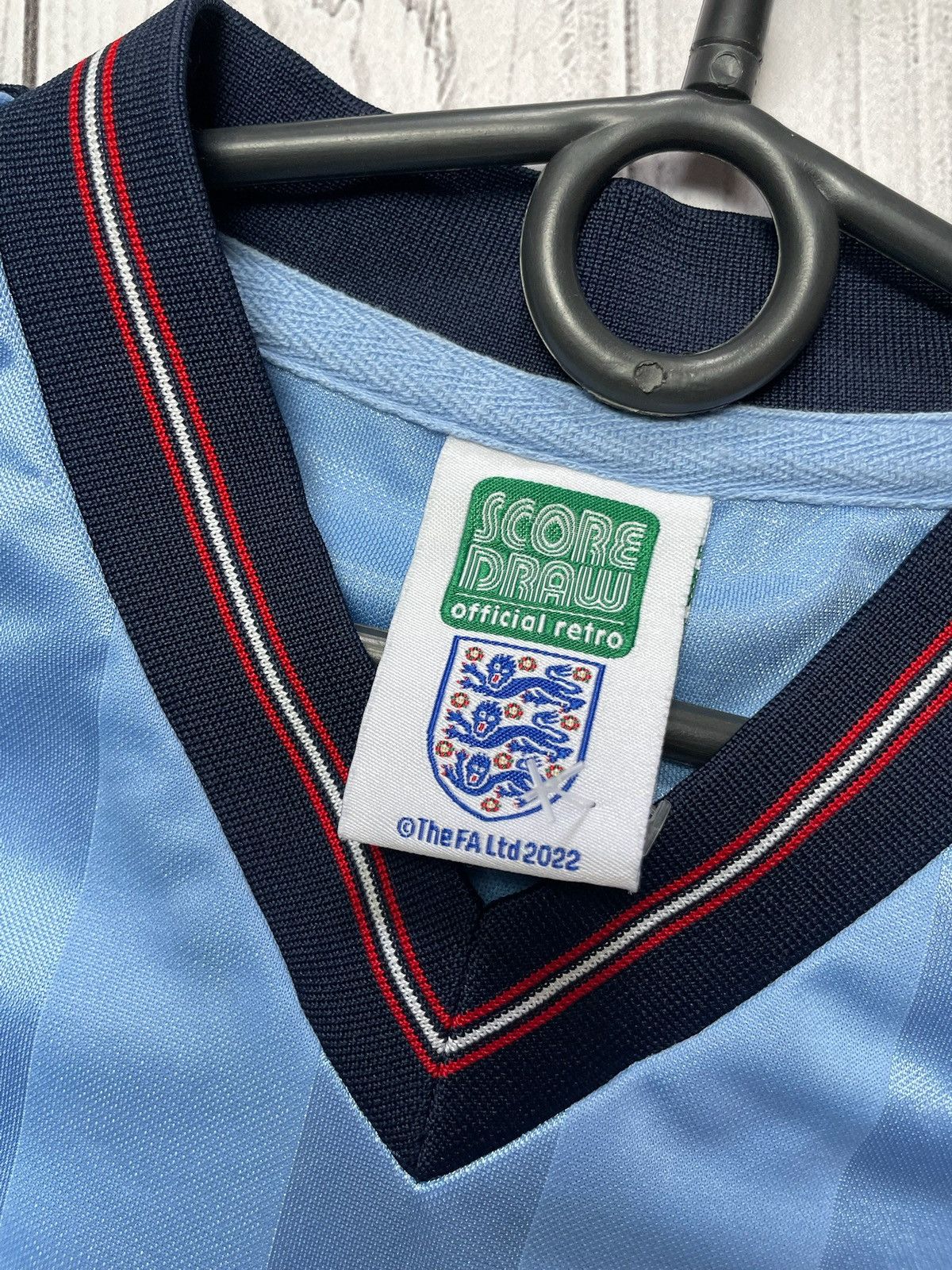 Vintage Vintage England soccer jersey size M blue away rare Size US M / EU 48-50 / 2 - 3 Thumbnail