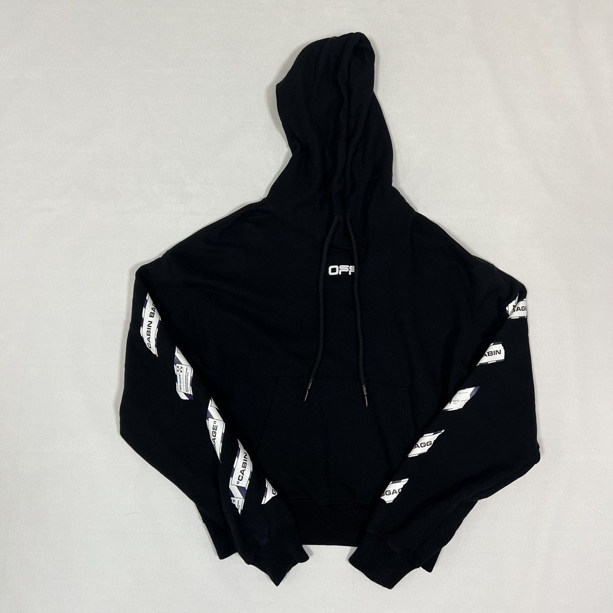 Off-White OFF-WHITE SS20 Airport Tape Arrow Hoodie Size US S / EU 44-46 / 1 - 1 Thumbnail