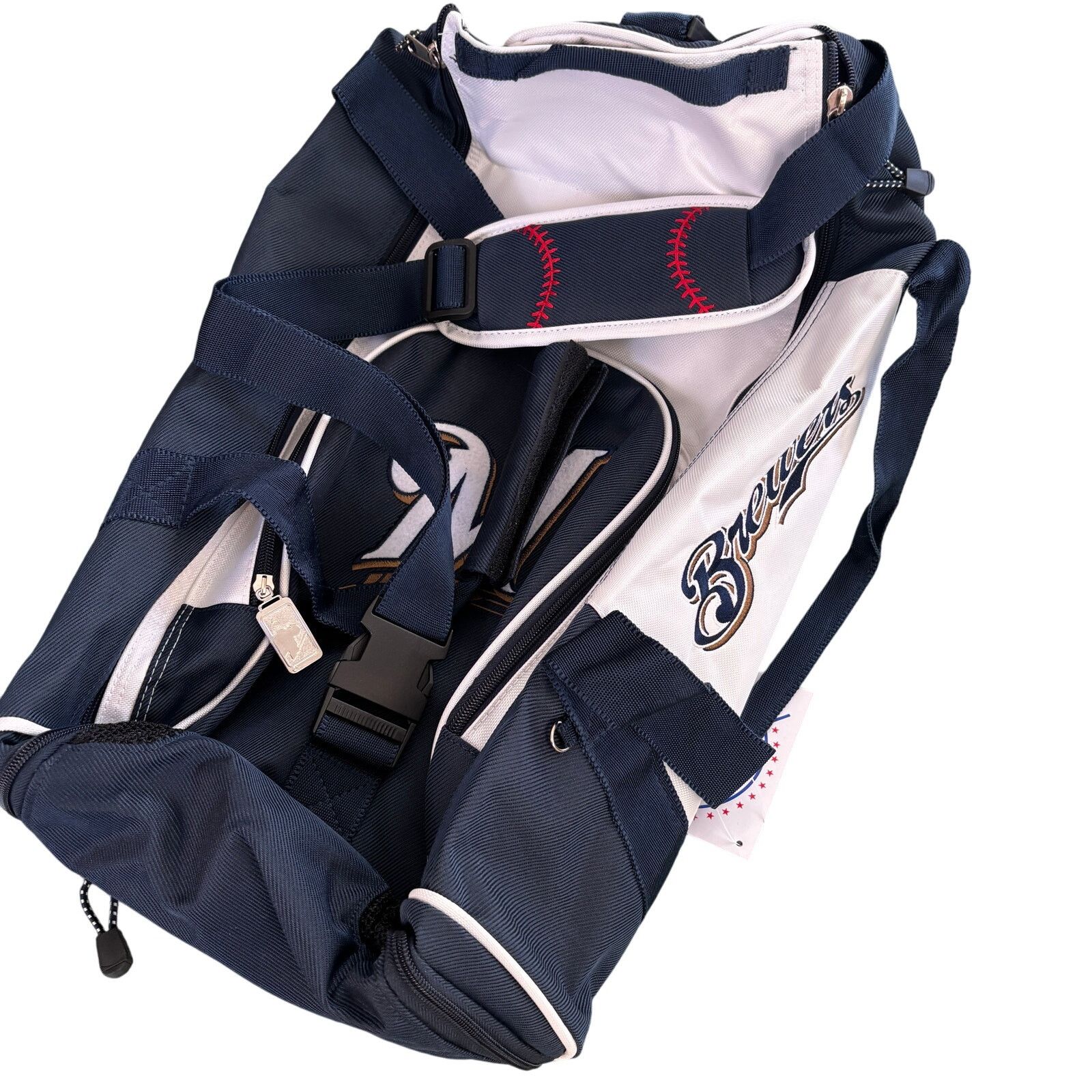 MLB × Vintage Deadstock NWT Vintage 1990s Milwaukee Brewers MLB Duffel Bag Size ONE SIZE - 14 Thumbnail