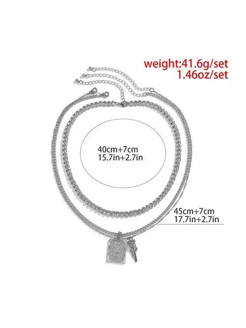 Jewelry 3pcs Rose Charm Necklace Size ONE SIZE - 3 Thumbnail