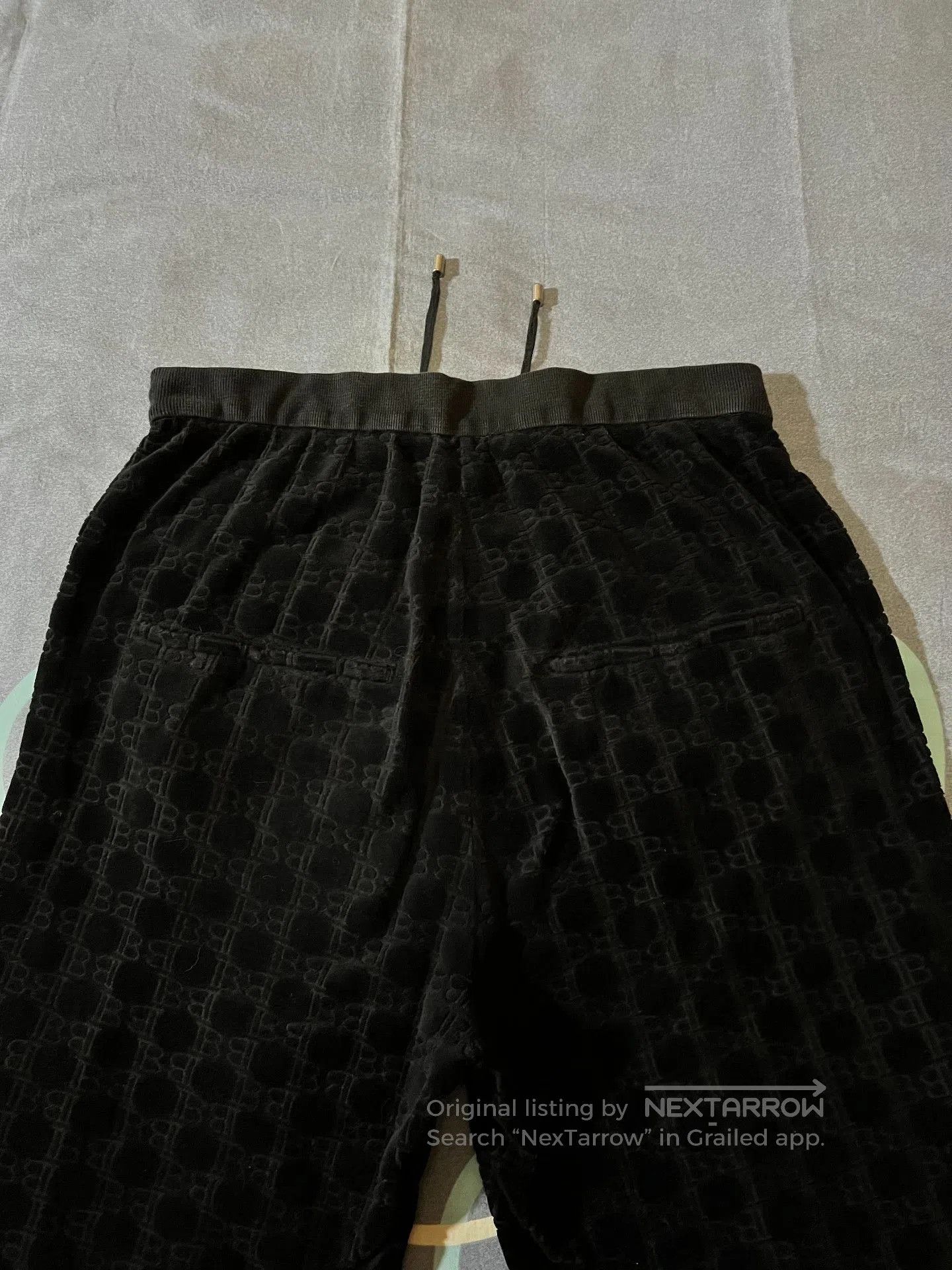 Balmain Balmain Velvet Embossed Wide-Leg Pants. Size 31" - 5 Thumbnail