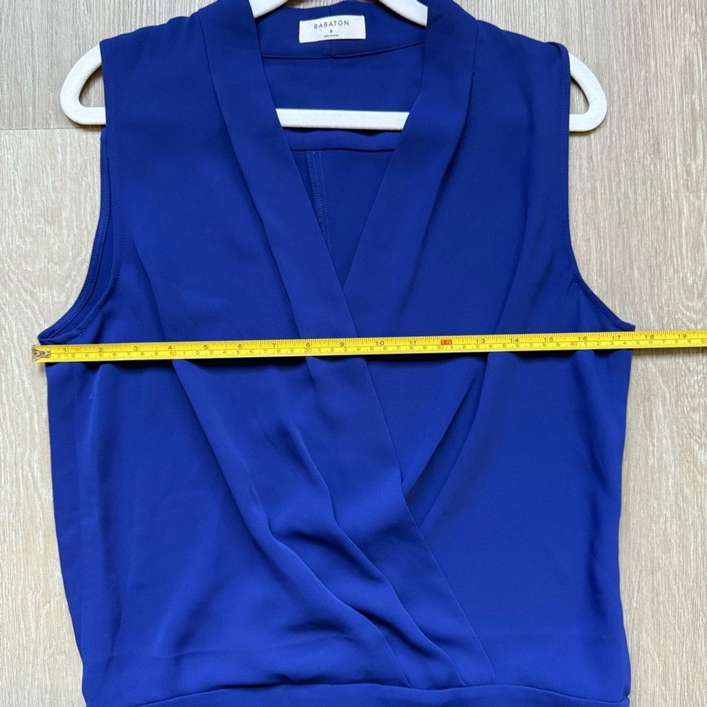 Aritzia Wilfred Blue Wrap Sheath Dress Size M / US 6-8 / IT 42-44 - 6 Thumbnail