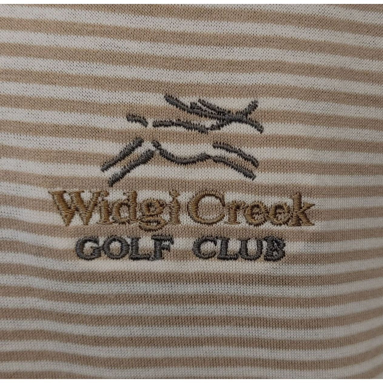 Other SLAZENGER Widgi Creek Golf Club Mens L Tan Striped Polo Golf Size US L / EU 52-54 / 3 - 3 Thumbnail
