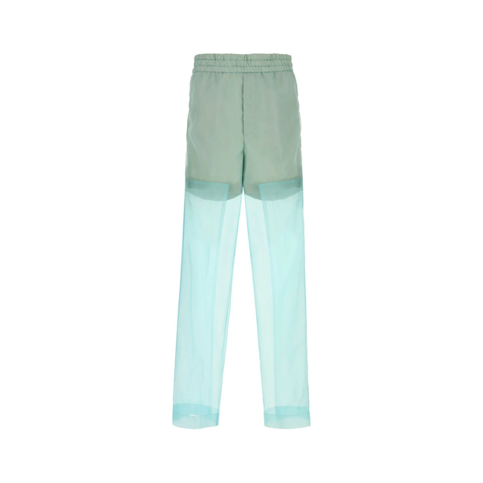 DRIES VAN NOTEN Pendo Light Blue Organza Pants New & Authent