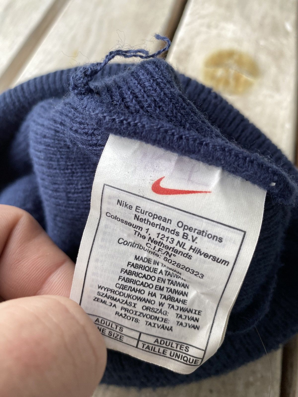 Nike × Vintage Vintage 90s Nike Beanie Swoosh Knit Y2K Size ONE SIZE - 5 Thumbnail