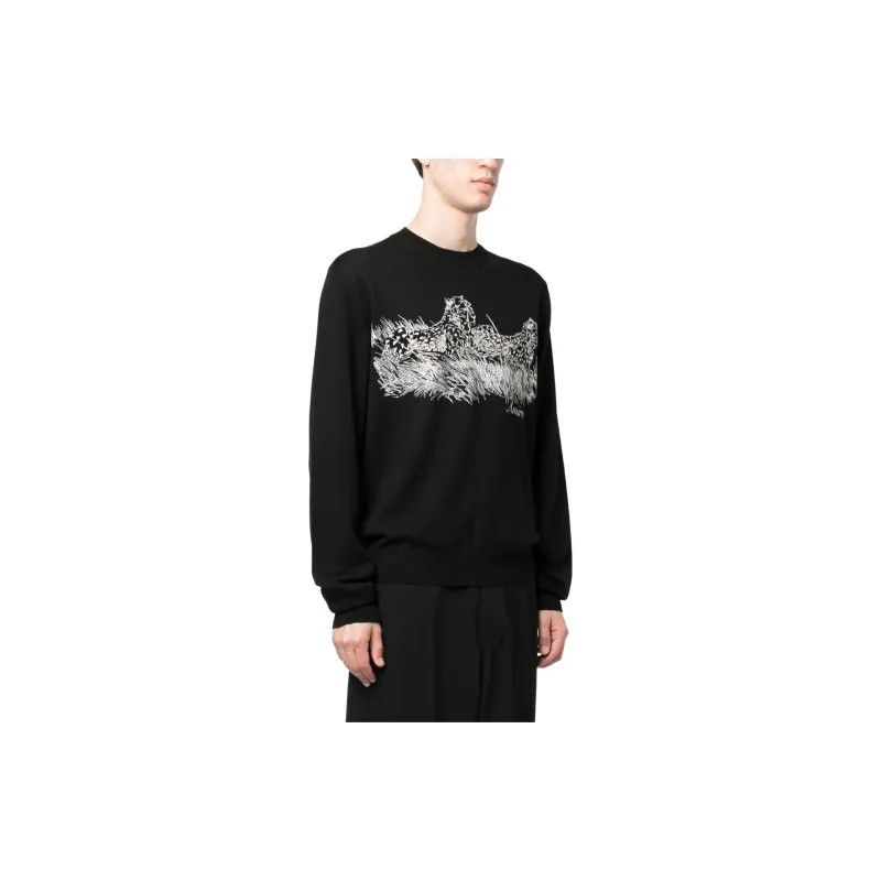Amiri o1y0525 Logo Sweater in Black Size US L / EU 52-54 / 3 - 2 Thumbnail
