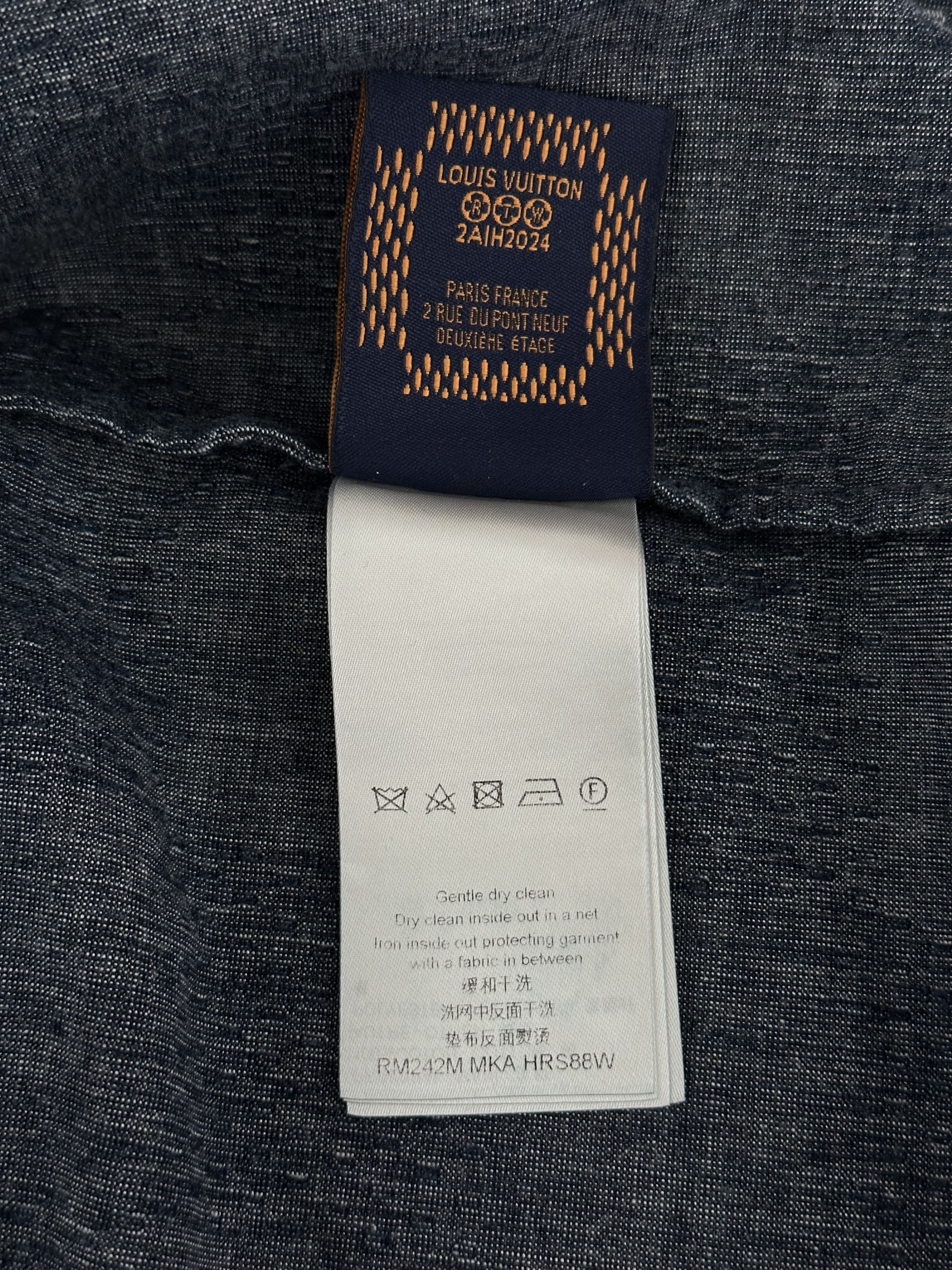 Louis Vuitton Louis Vuitton Blue & White Damier Denim Button Up Shirt Size US XS / EU 42 / 0 - 4 Thumbnail