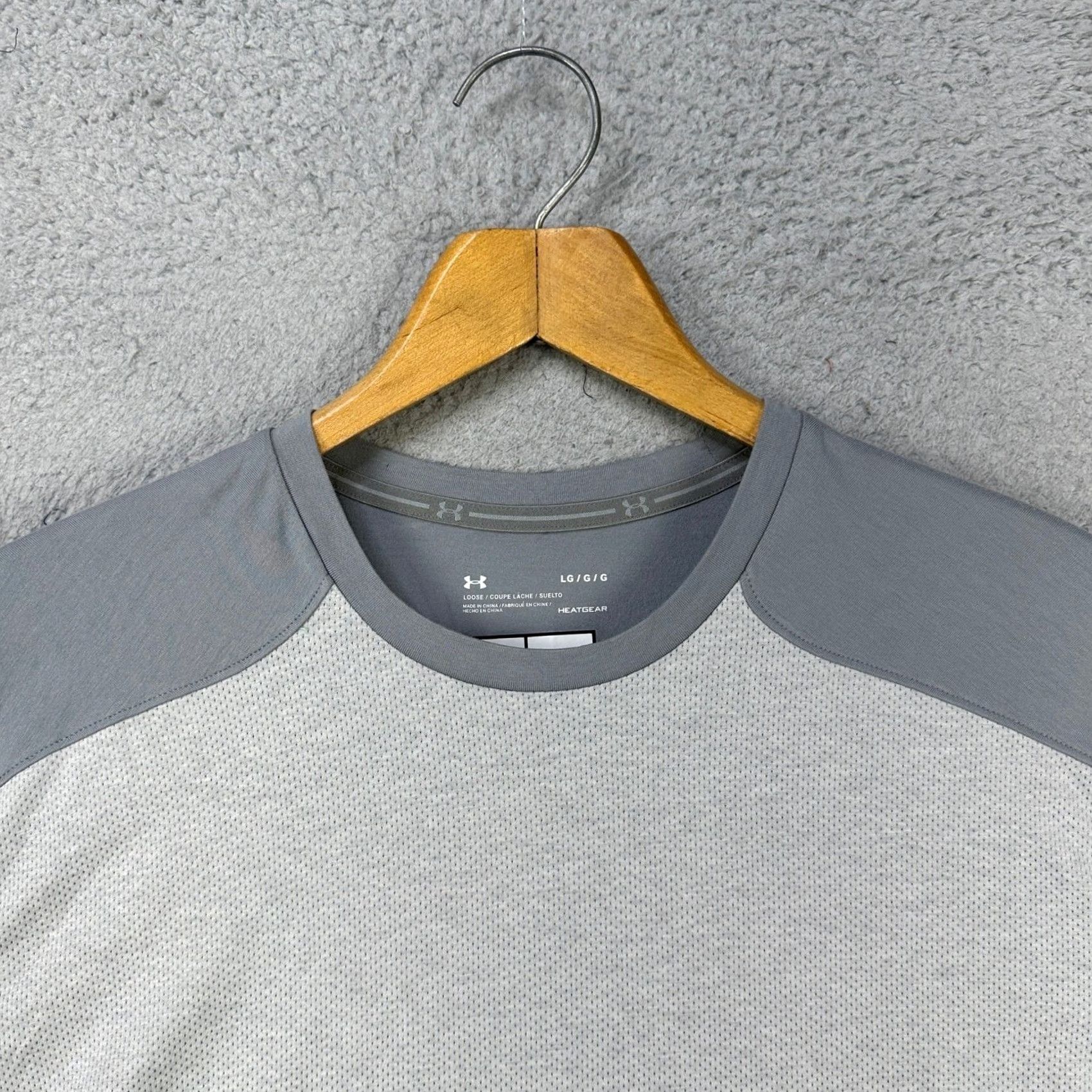 Under Armour Under Armour Heat Gear Mens T-Shirt Gray 3/4 Sleeve Large Stretch Breathable Crew Neck Shirt Modern Tee Mens Size US L / EU 52-54 / 3 - 6 Thumbnail