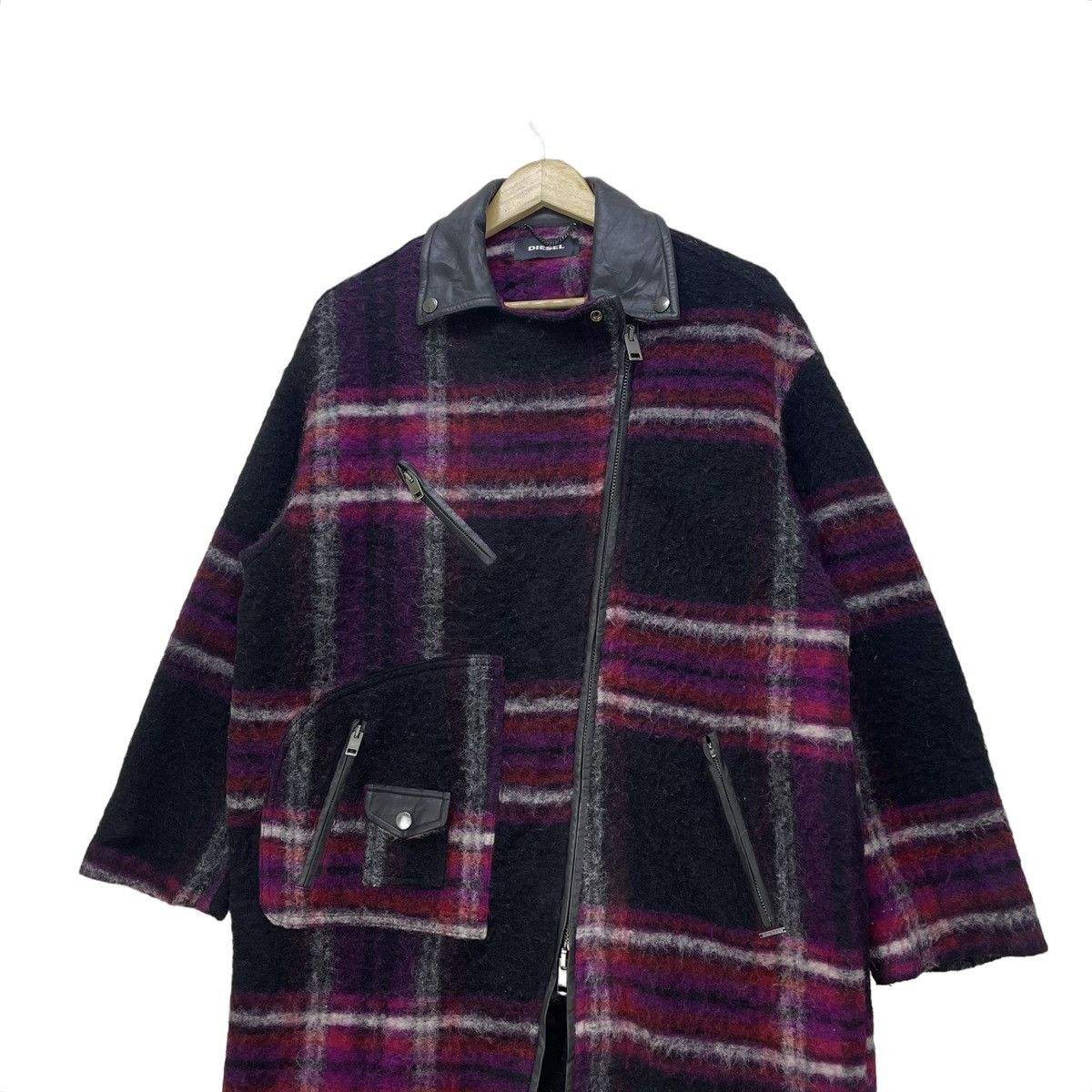 Diesel 💥Nice Design Diesel Asymmetrical Zip Double Breast Mohair Size M / US 6-8 / IT 42-44 - 5 Thumbnail