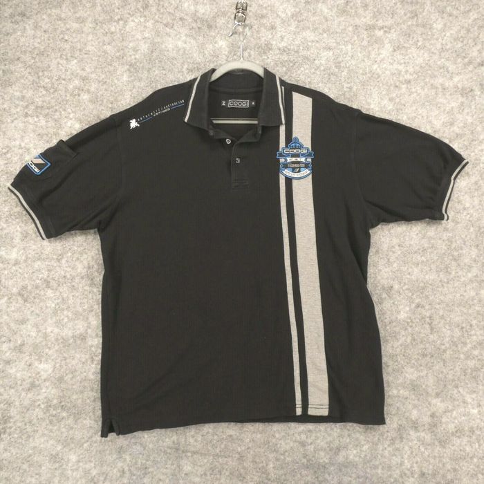 Coogi Coogi Polo Shirt Mens Extra Large Short Sleeve Black w Gray ...