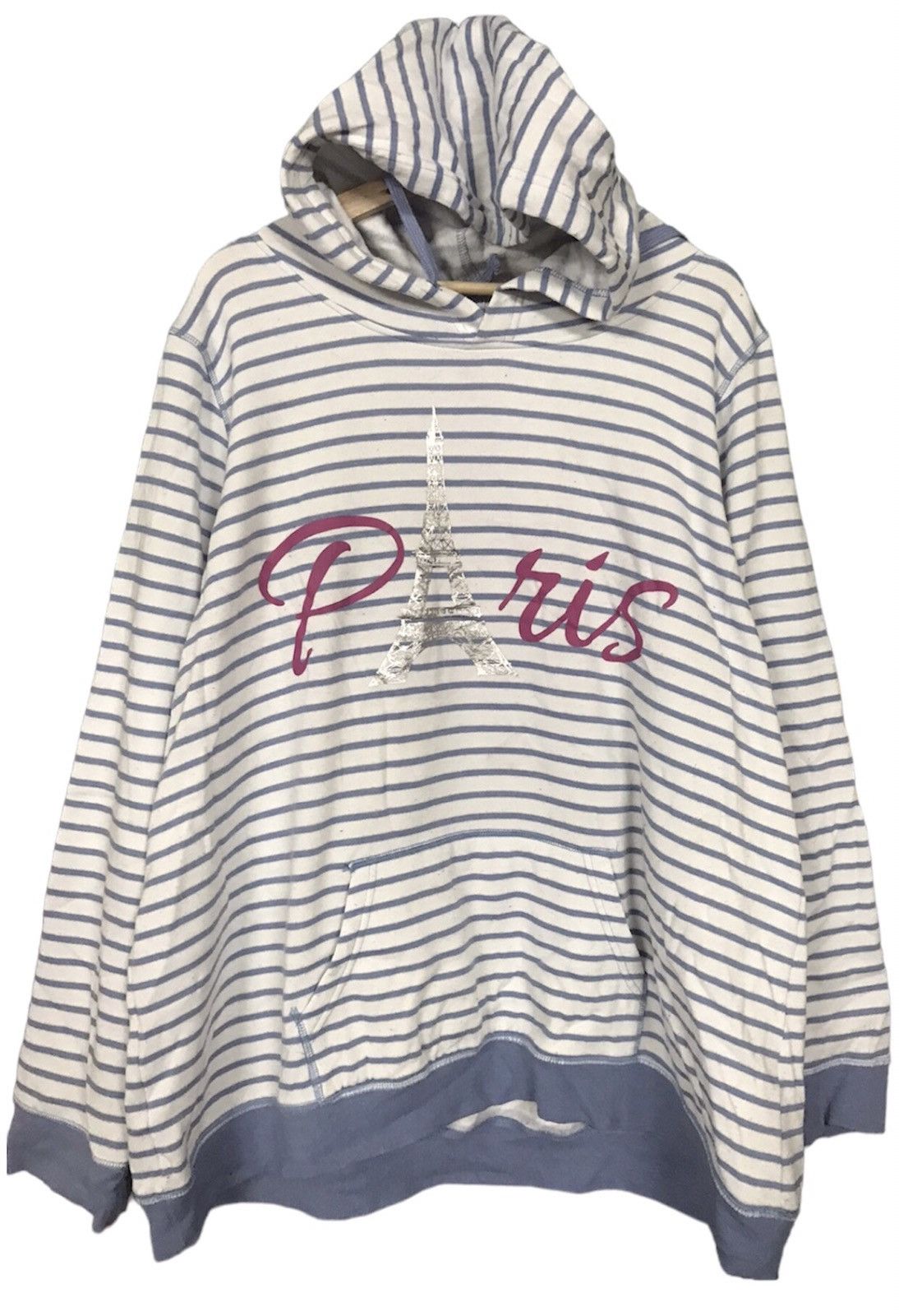 The Unbranded Brand Paris Stripe Hoodie Pullover Size US XL / EU 56 / 4 - 1 Thumbnail