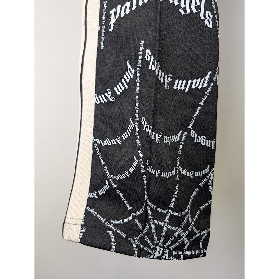 Palm Angels o1rshd1 Spider Web Classic Track Pant in Black Off White Size US 36 / EU 52 - 10 Thumbnail