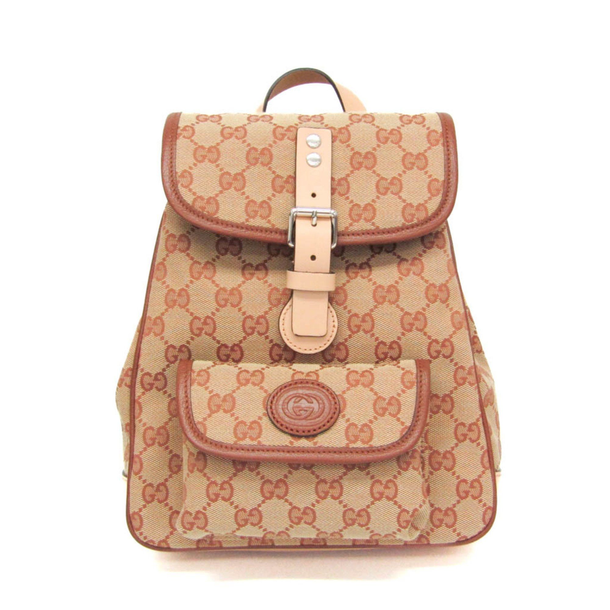 Gucci Gucci GG Canvas Children's 630818 Boys,Girls GG Canvas,Leather Backpack Beige,Brown Size ONE SIZE - 1 Thumbnail