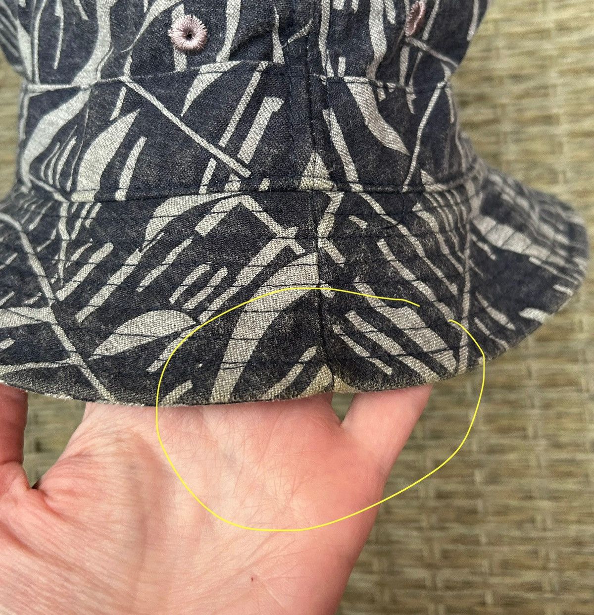 Universal Works Universal Works Bucket Hat Size M 57-58cm Navy Grey Printed Size ONE SIZE - 6 Thumbnail