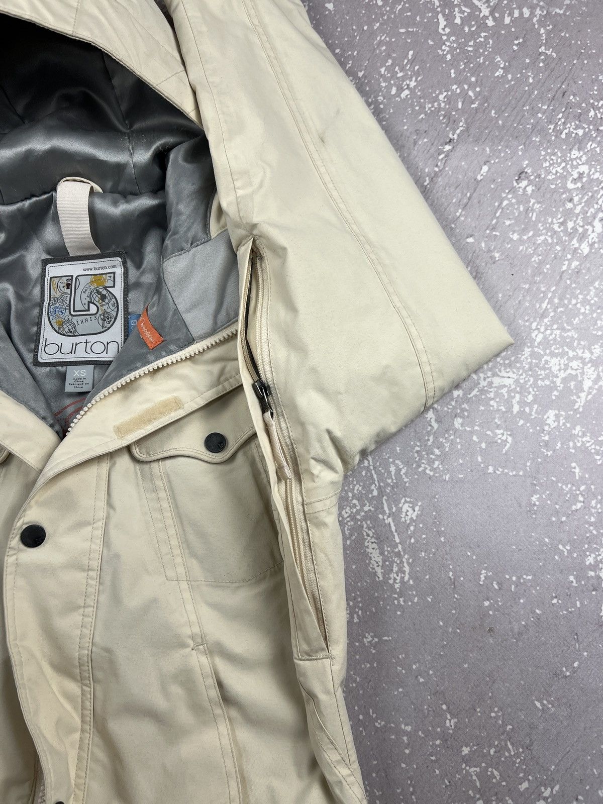 Burton Vintage Burton Ski Snowboard Winter Jacket Womens XS Beige Size XS / US 0-2 / IT 36-38 - 6 Thumbnail