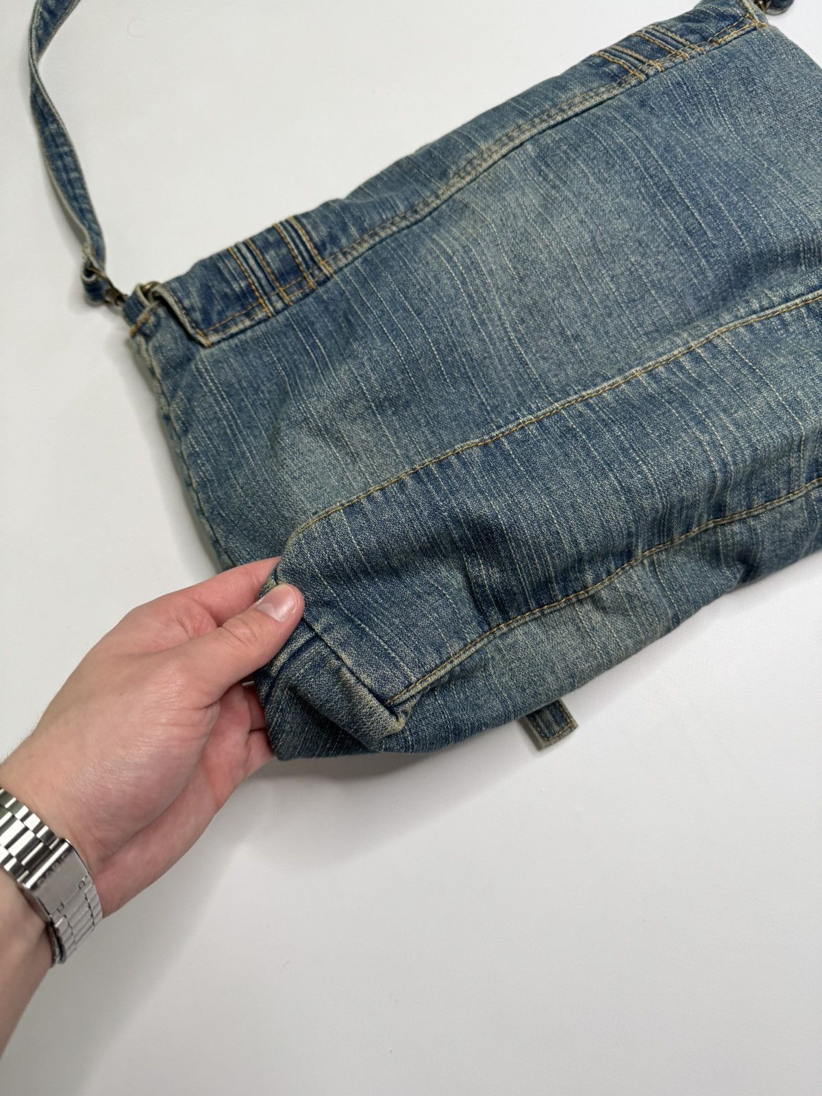 Japanese Brand Vintage denim messenger bag if6was9 avant garde japanese 90s Size ONE SIZE - 7 Thumbnail