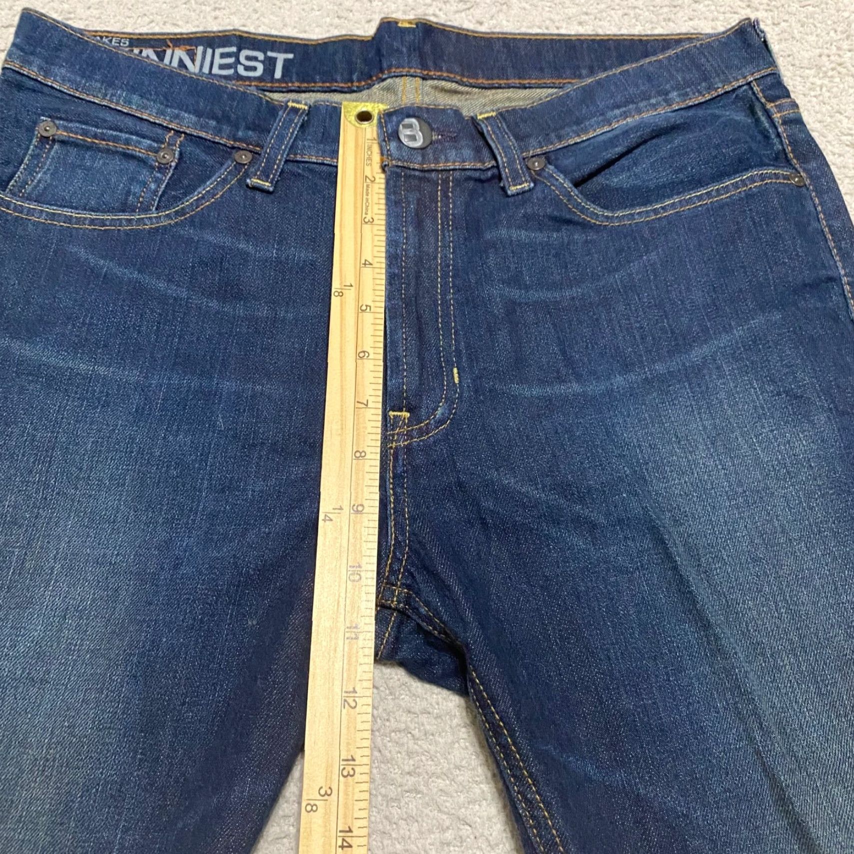 Vintage Bullhead Jeans Mens 34x34 Skinny Denim Dark Wash Blue 5-Pocket Regular COTTON SPANDEX Size US 34 / EU 50 - 7 Thumbnail