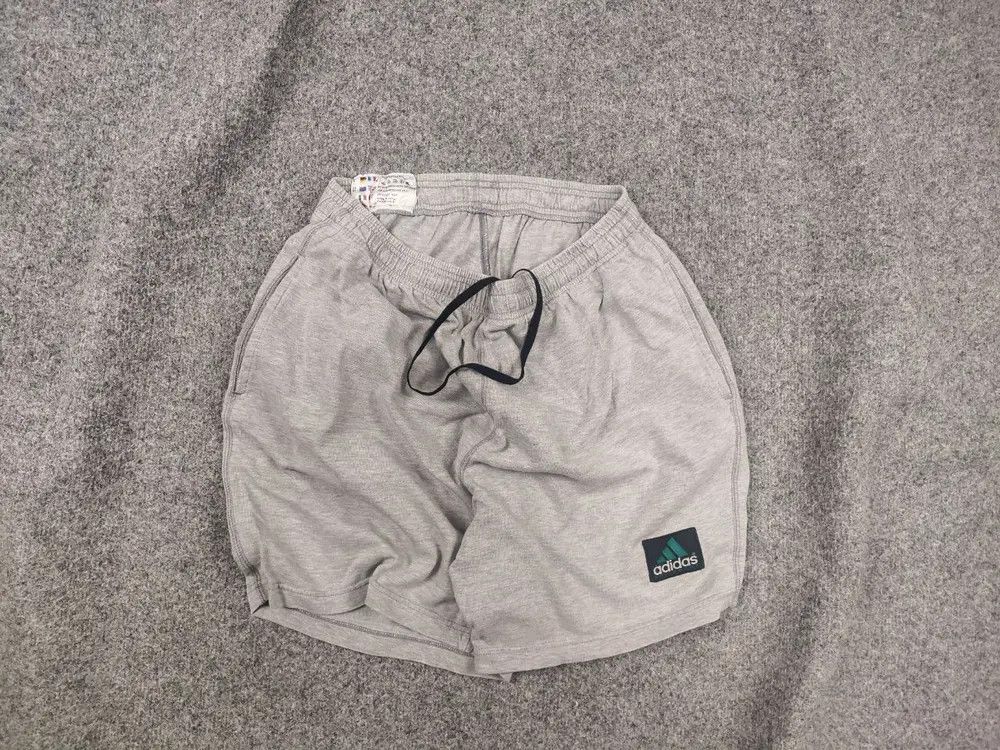 Adidas Vintage 90's Adidas Equipment logo Gray Cotton Shorts Wide Size US 32 / EU 48 - 1 Thumbnail