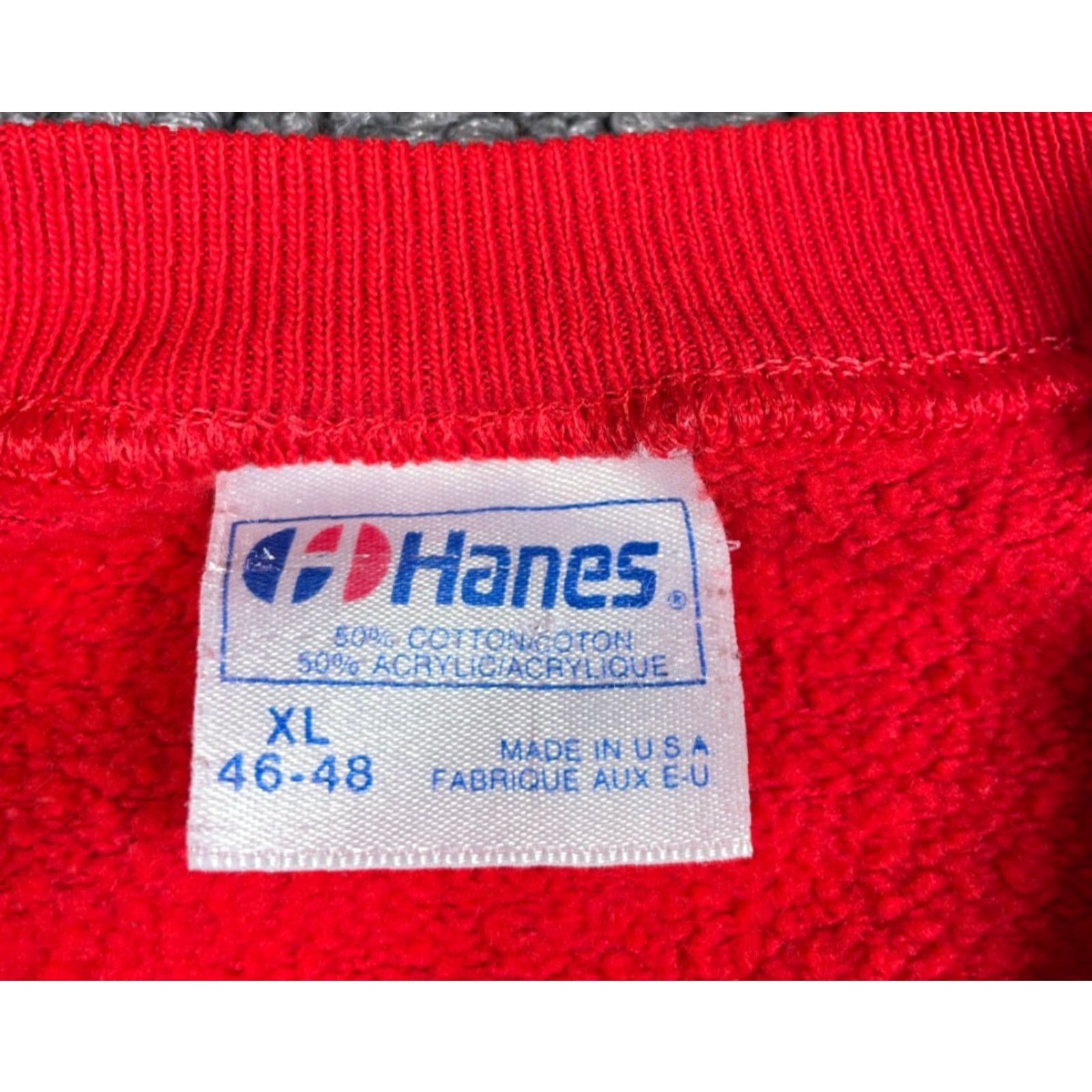 Hanes VINTAGE Hanes Sweatshirt 80s Christmas Red Raglan XL Adult Womens Size XL / US 12-14 / IT 48-50 - 3 Thumbnail
