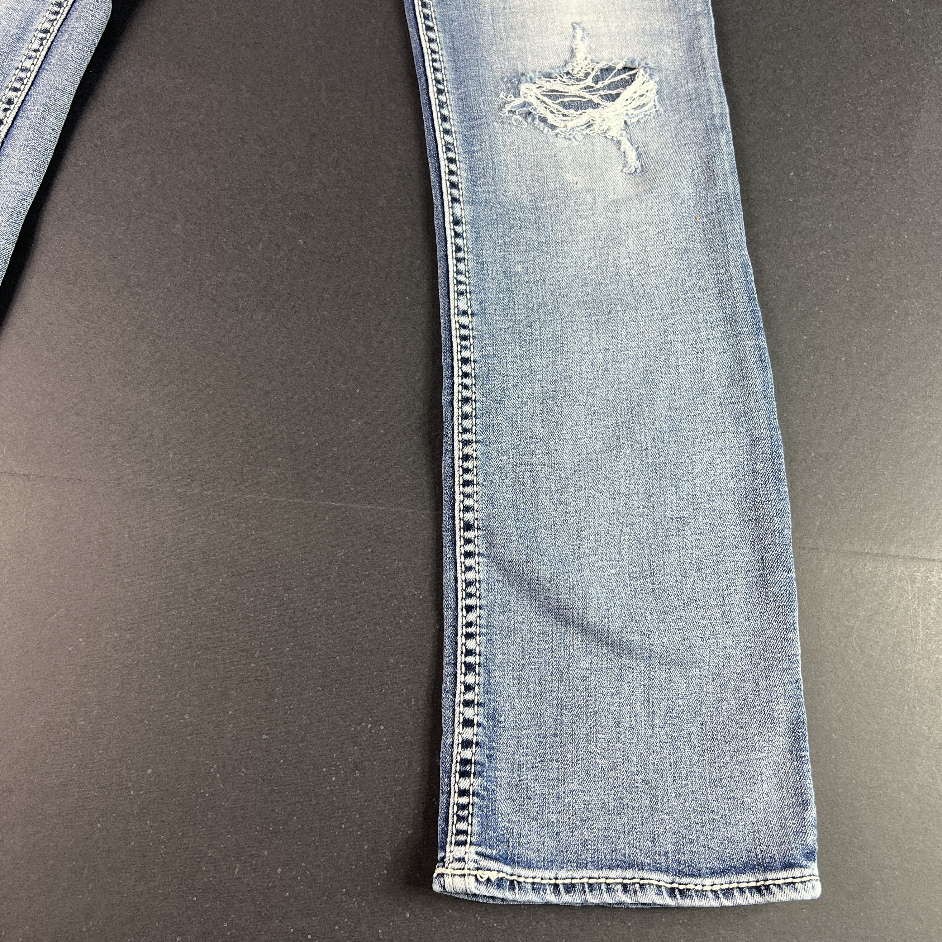 BKE BKE Jeans Jake Straight Light Blue Faded Distressed Denim Size US 28 / EU 44 - 5 Thumbnail