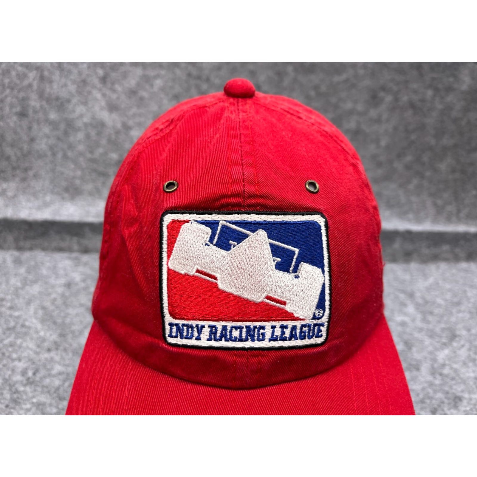 Vintage VINTAGE Outdoor Cap IndyCar Series Hat Cap Adjustable One Size Red Cotton Racing Mens Size ONE SIZE - 2 Thumbnail