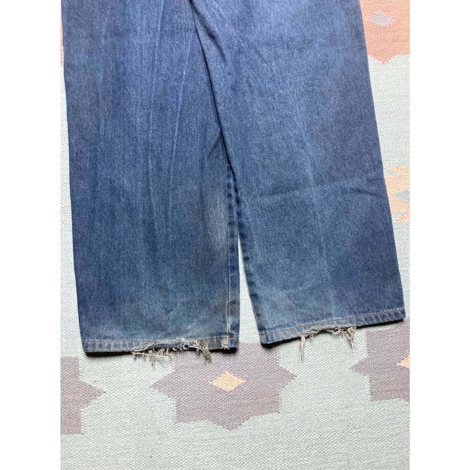 Nautica VINTAGE Nautica Jeans Wide-Leg 29x29 Men Blue Hip Hop Grunge 90s Carry Baggy Carpenter Skater Style Size US 29 - 2 Thumbnail
