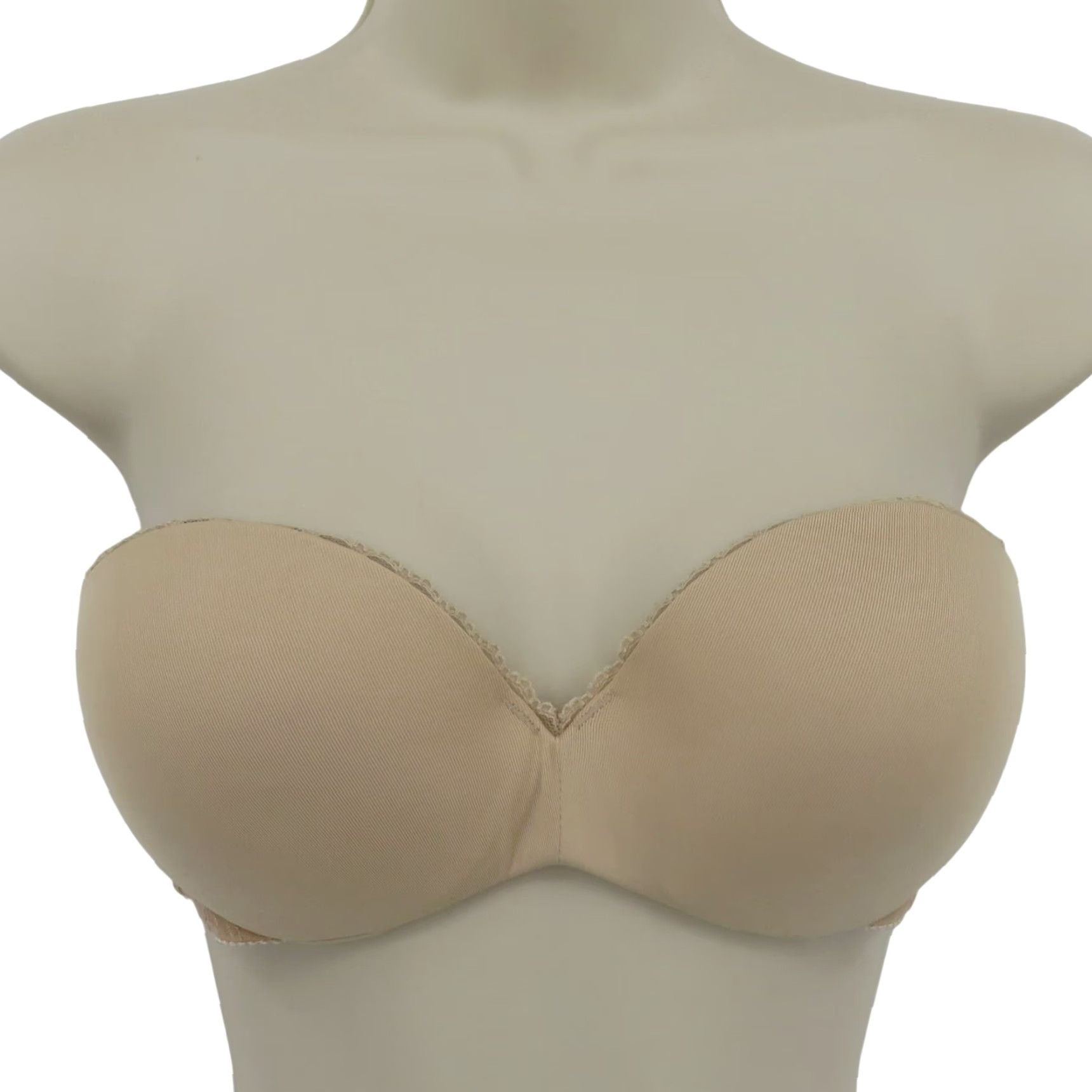 Vintage **Lily of France 34B Underwire Padded Strapless Solid Beige Bra** User: **Lily of France 34B Solid Beige Underwire Padded Strapless Bra** Size ONE SIZE - 2 Thumbnail