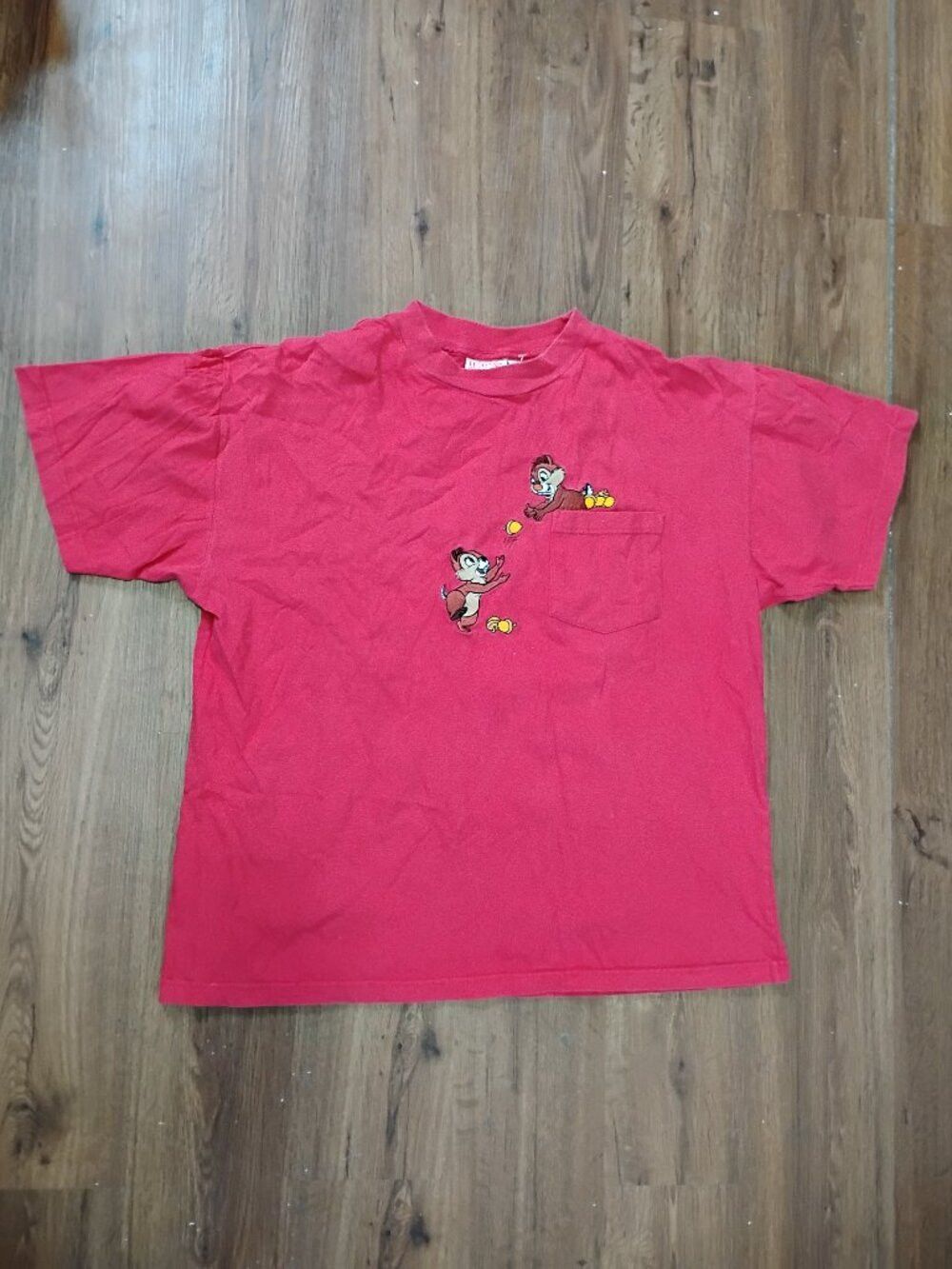 Disney Vintage Chip & Dale Rescue Rangers Pocket T-Shirt Size US XL / EU 56 / 4 - 2 Thumbnail