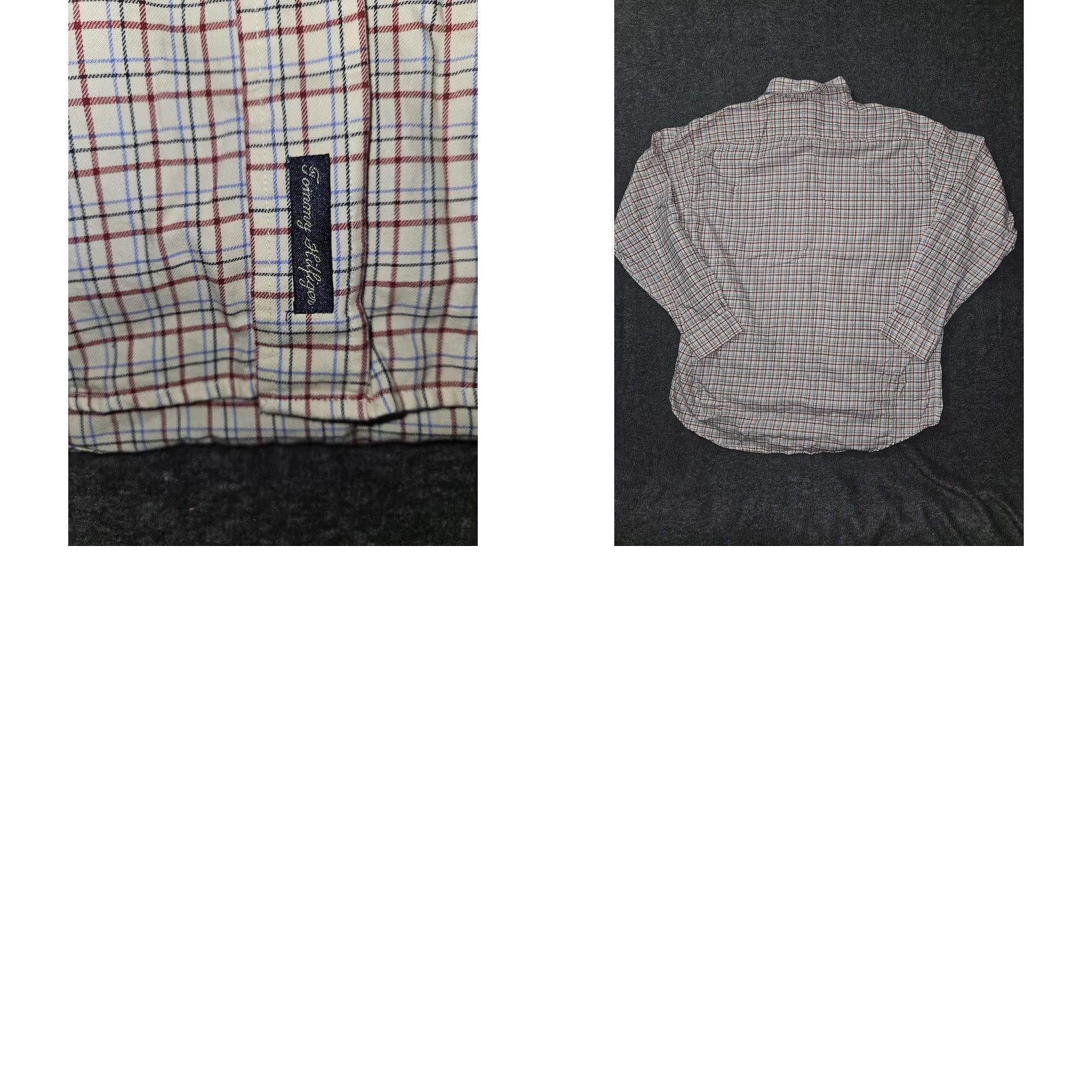Tommy Hilfiger Tommy Hilfiger Shirt Mens XL White Plaid Button-Up Long Sleeve Crest Logo Size US XL / EU 56 / 4 - 8 Thumbnail