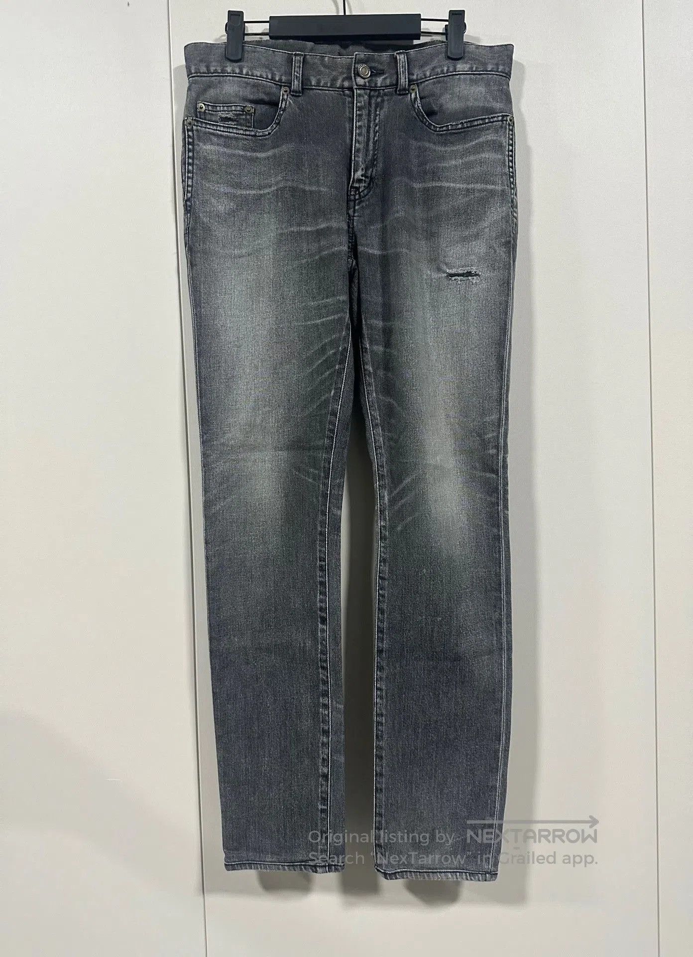 Saint Laurent Paris Saint Laurent D25 Washed Gray Flared Jeans