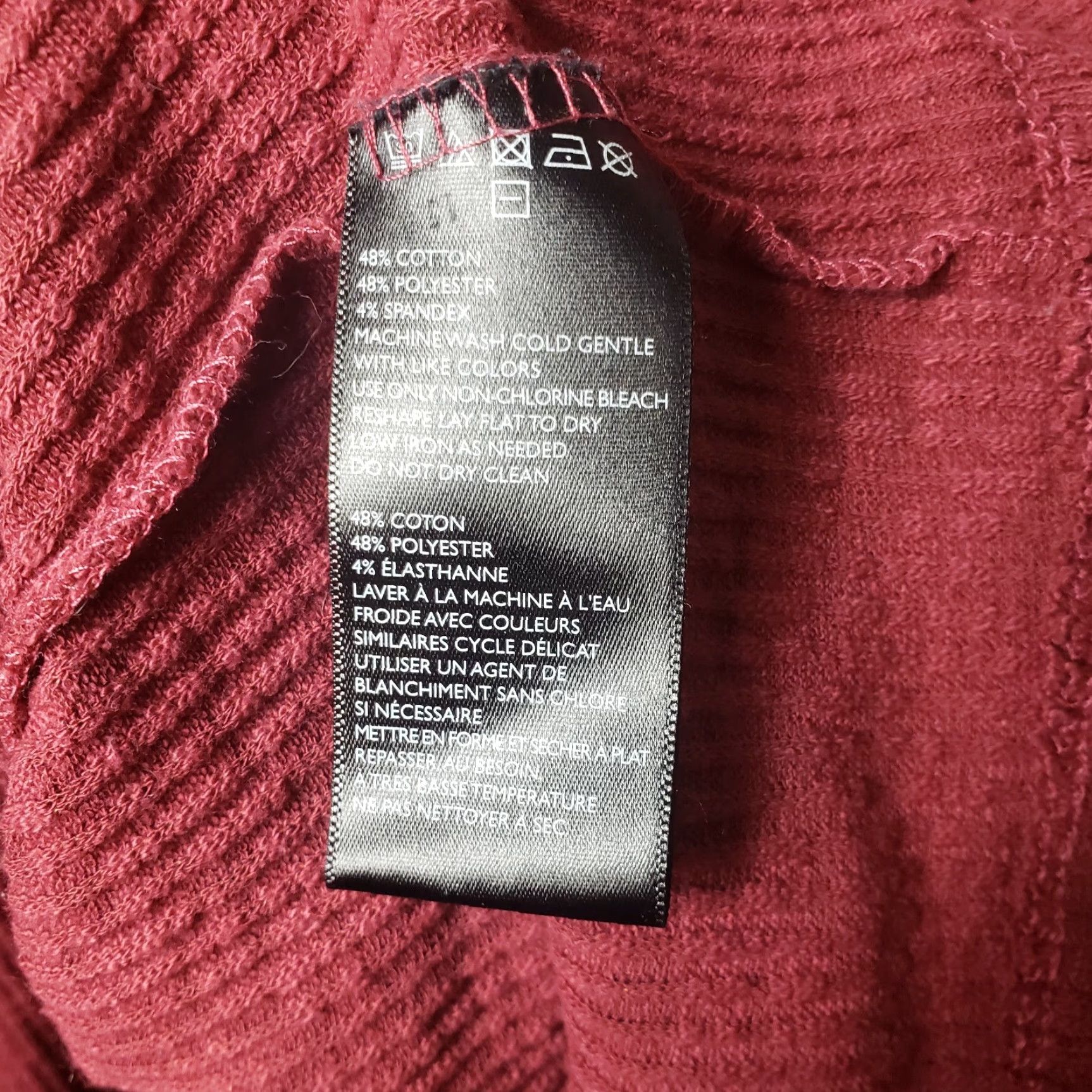 Free People VINTAGE Free People FP Beach World Traveler Dolman Sleeve Cowl Neck Split Back-Size S Shirt Womens Pullover Red Ribbed Knit Oversized Sweater Size S / US 4 / IT 40 - 5 Thumbnail