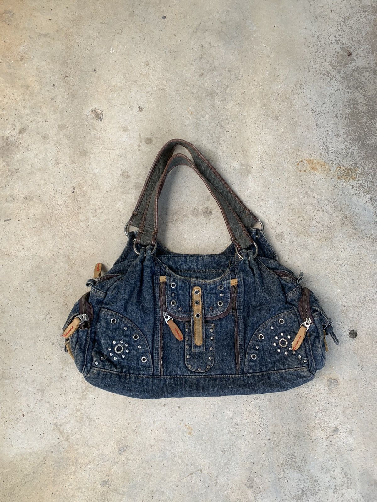 Vintage Bondage Studed Handbag Jeans Size ONE SIZE - 1 Thumbnail