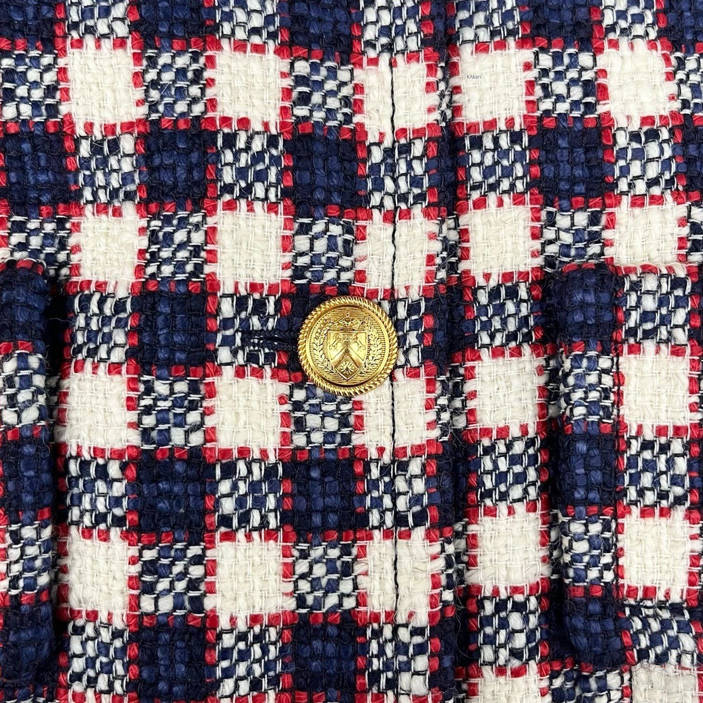 Gucci Gucci Blue Red Check T Blazer Size US XS / EU 42 / 0 - 4 Thumbnail