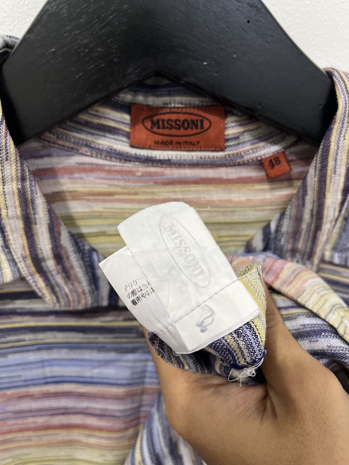 Missoni Vintage Missoni Geometric Striped Button Up Shirt Size US M / EU 48-50 / 2 - 6 Thumbnail