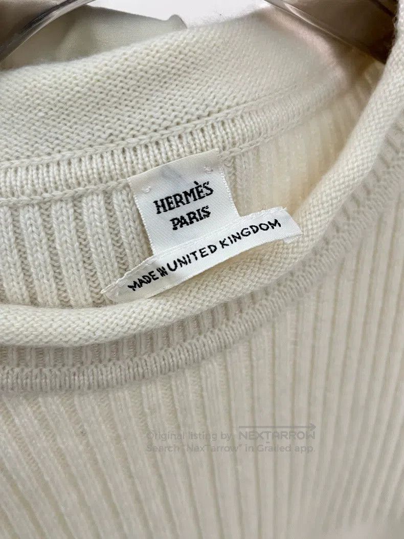 Hermes Hermes Beige Knit Short-sleeve Top Size XXS / US 00 / IT 34 - 3 Thumbnail