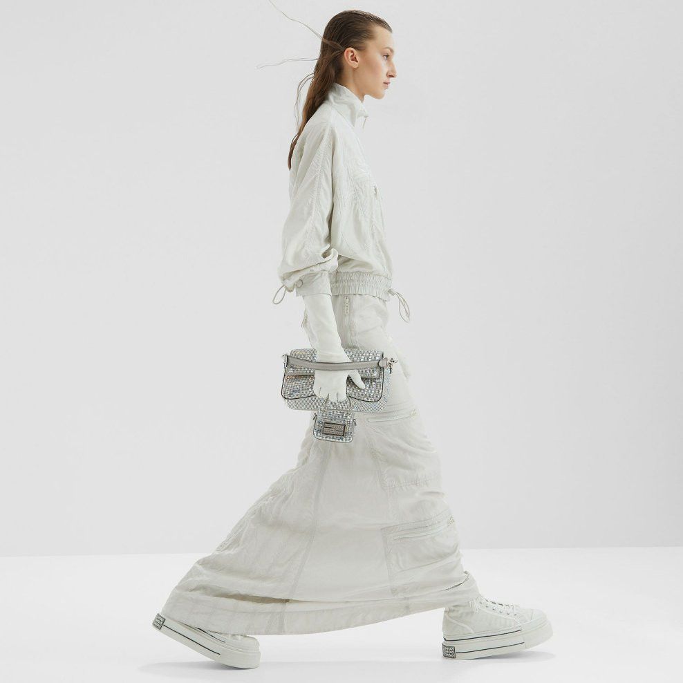 Fendi o1loc1c0824 Skirt in White Size 30" / US 8 / IT 44 - 4 Thumbnail