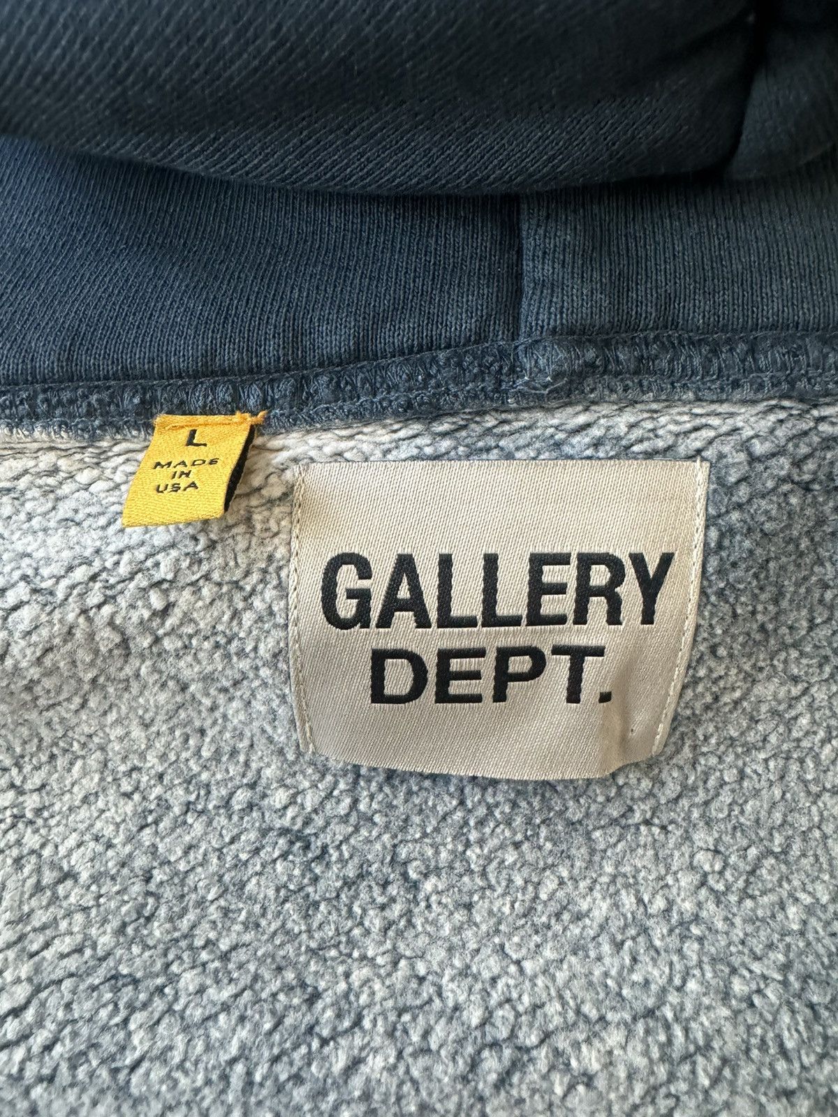 Gallery Dept. Gallery Dept. Reversible French Logo Hoodie Faded Navy Blue Size US L / EU 52-54 / 3 - 10 Thumbnail