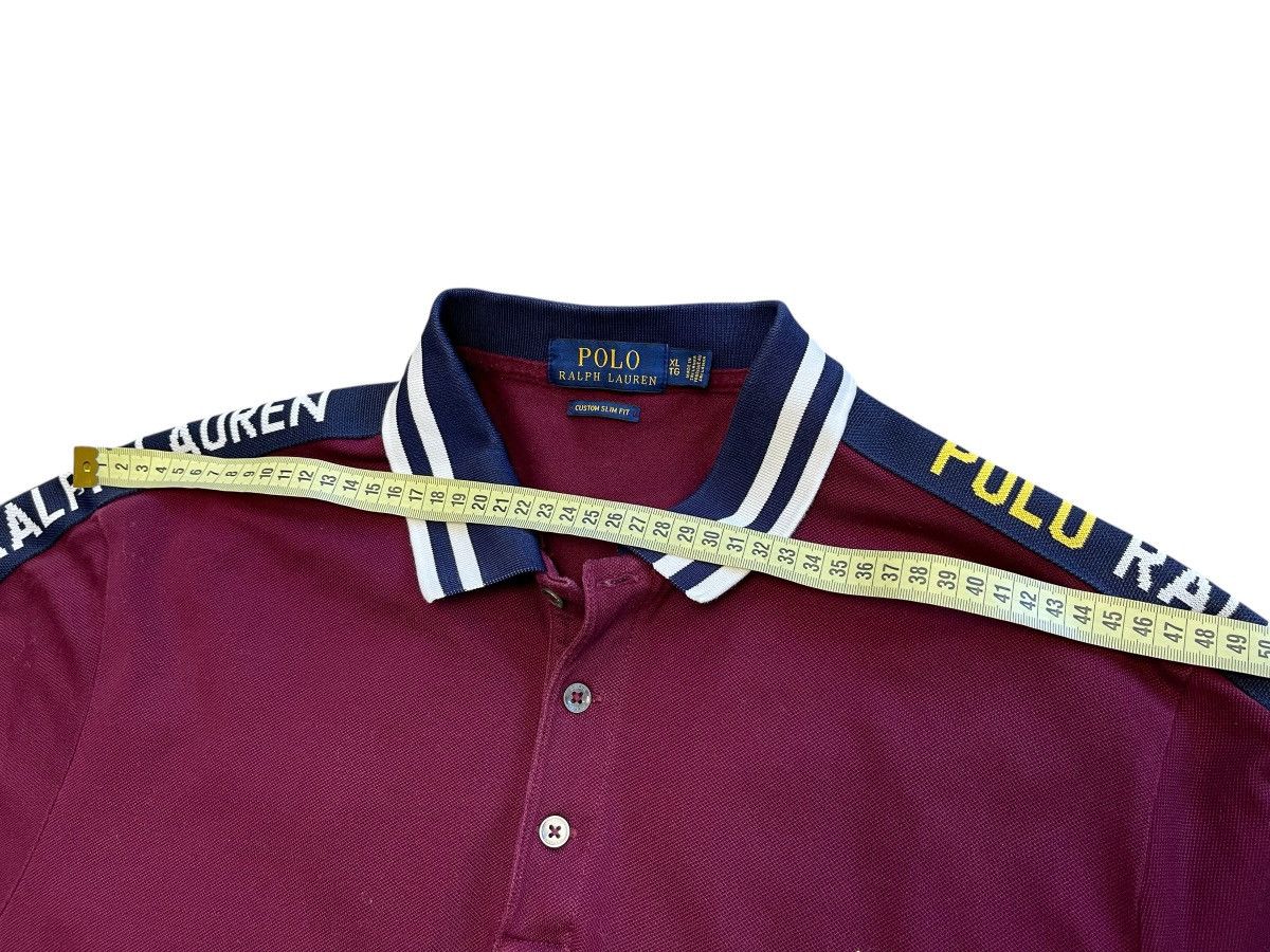 Ralph Lauren Sport Polo Ralph Lauren Cotton Custom Slim Fit Polo Shirt Burgundy Size US XL / EU 56 / 4 - 9 Thumbnail