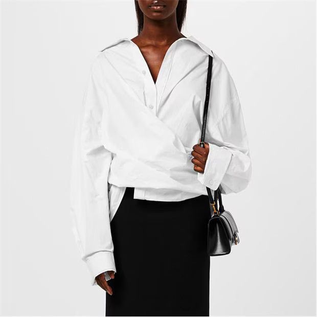 Balenciaga o1g2r1mq0924 Cotton Shirts in White Size M / US 6-8 / IT 42-44 - 3 Thumbnail