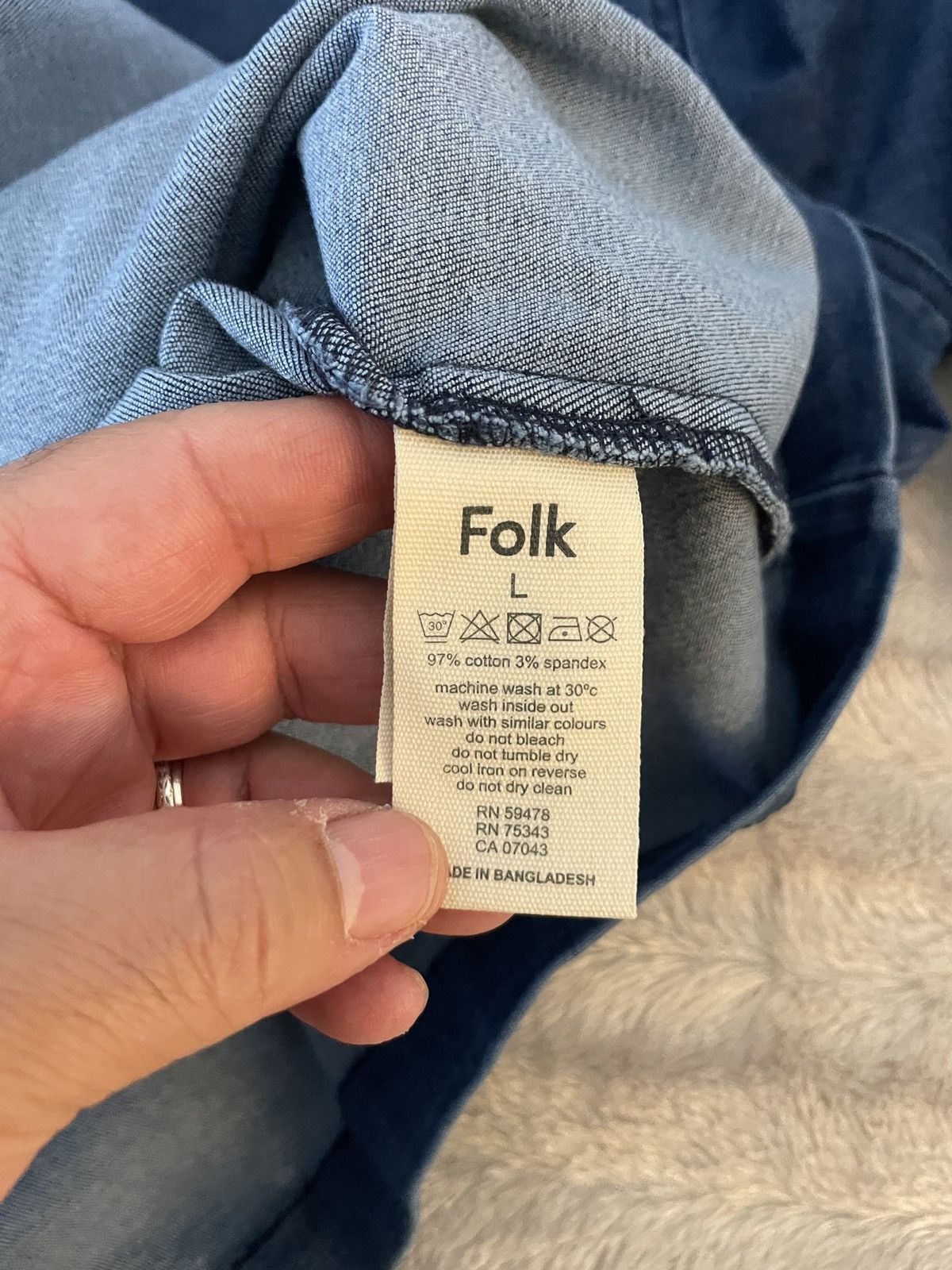 Folk Nelson Mid Denim Cord 3PKT shirt jacket Nwt 216.00 Size US L / EU 52-54 / 3 - 10 Thumbnail