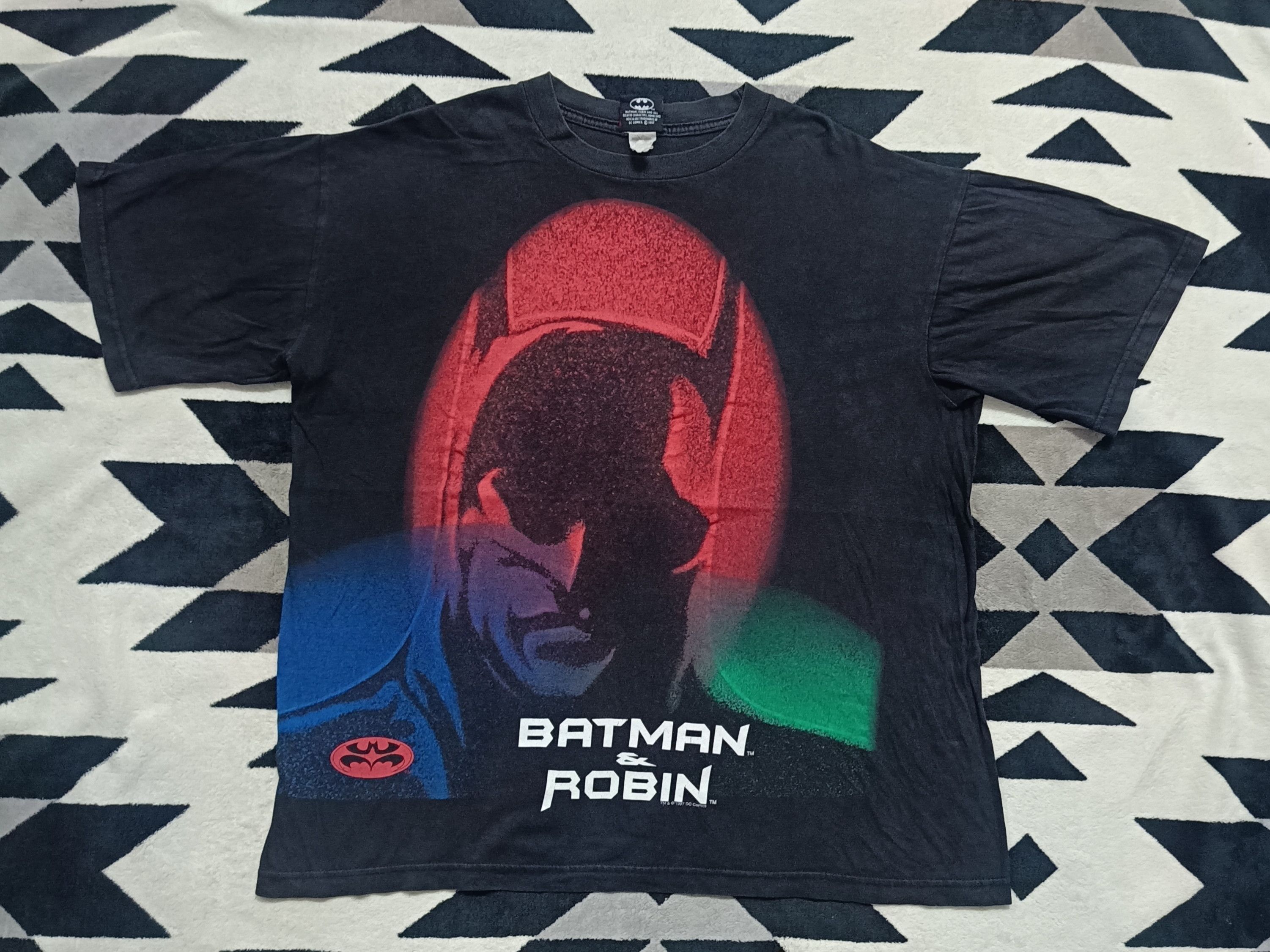 Vintage 🔥🔥Rare Vintage 90s Batman & Robin Tee Size US XL / EU 56 / 4 - 2 Thumbnail