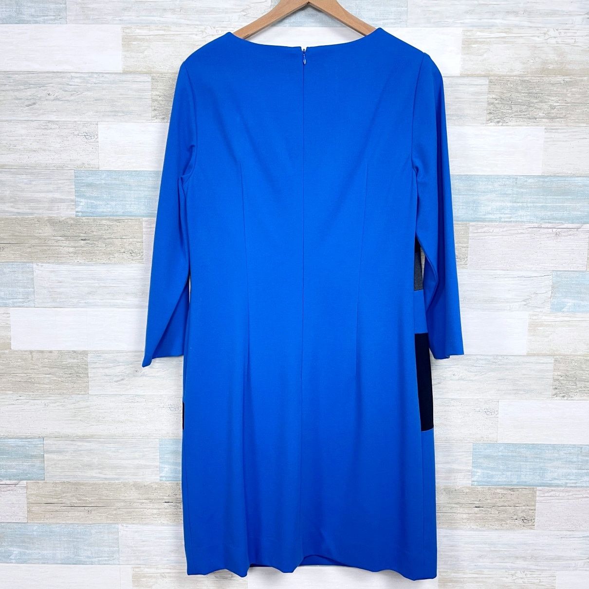 Other CARLISLE Colorblock Ponte Sheath Dress Blue Black Womens 12 Size XL / US 12-14 / IT 48-50 - 3 Thumbnail