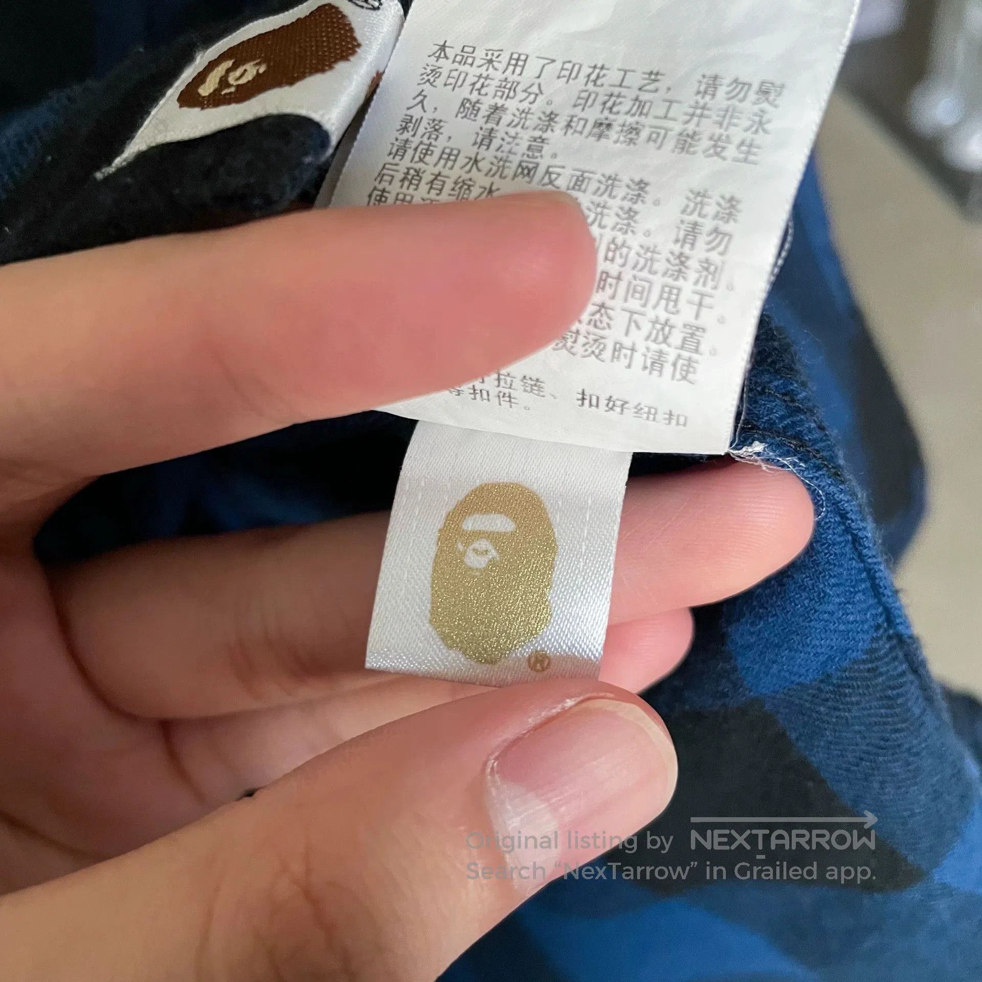 Bape Bape Tiger Shark Blue Plaid Shirt. Size US XL / EU 56 / 4 - 5 Thumbnail