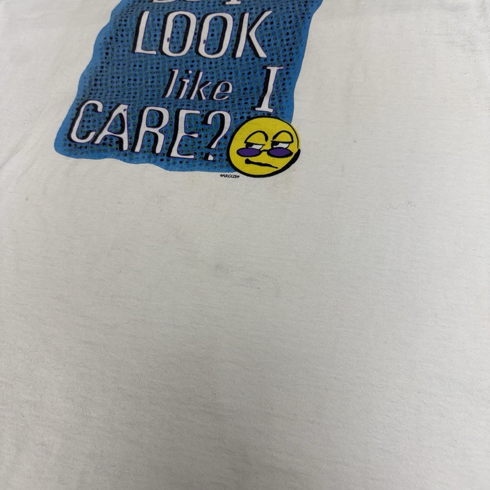 Vintage Vintage Do I Look Like I Care T Shirt Mens XXL White Size US XXL / EU 58 / 5 - 5 Thumbnail