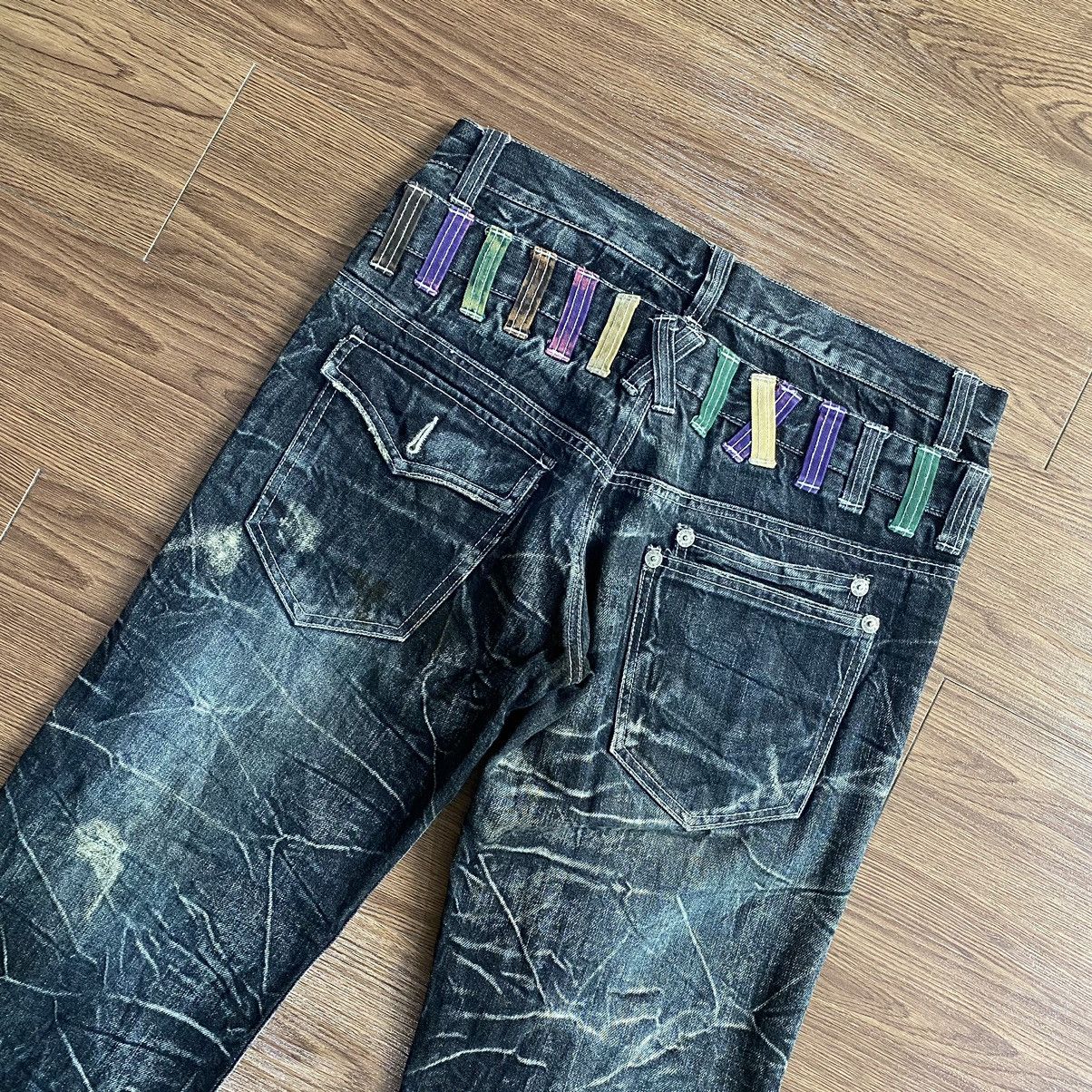 Hysteric Glamour Double Waist Nylaus Thunder Wiskeres Distressed Jeans Size US 31 - 4 Thumbnail