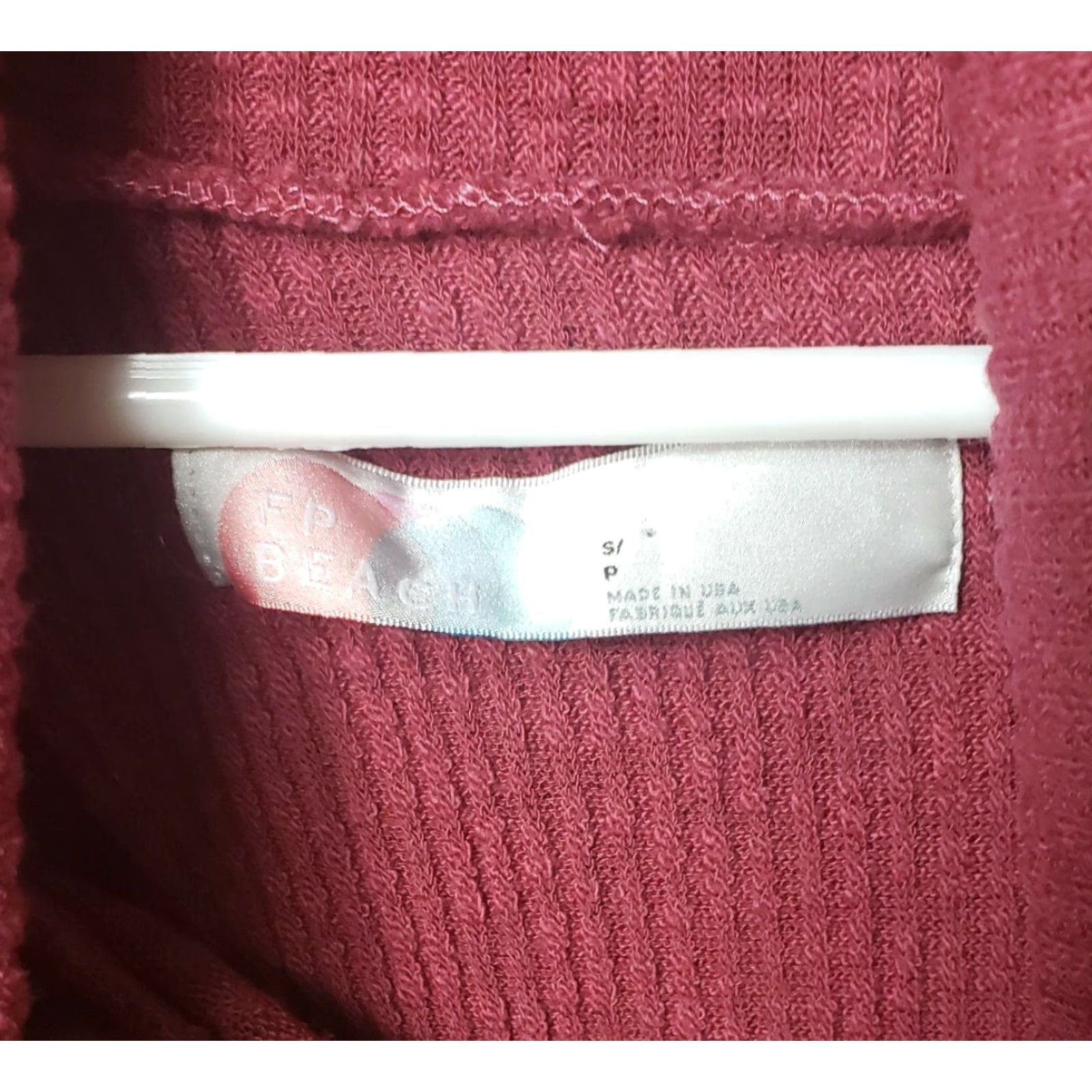 Free People VINTAGE Free People FP Beach World Traveler Dolman Sleeve Cowl Neck Split Back-Size S Shirt Womens Pullover Red Ribbed Knit Oversized Sweater Size S / US 4 / IT 40 - 4 Thumbnail