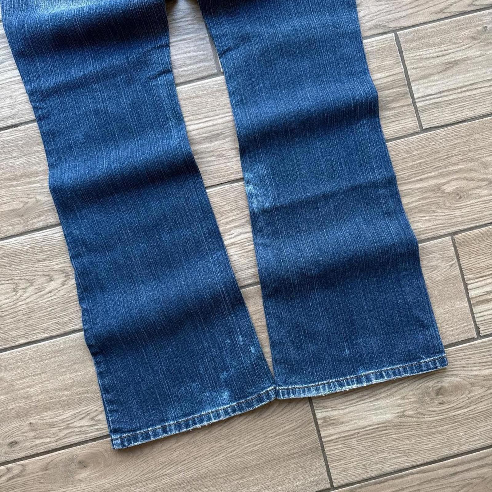 L.E.I. Y2K Lei Sophia Flared Low rise 00 Embroidered Jeans Size 34" / US 12 / IT 48 - 6 Thumbnail