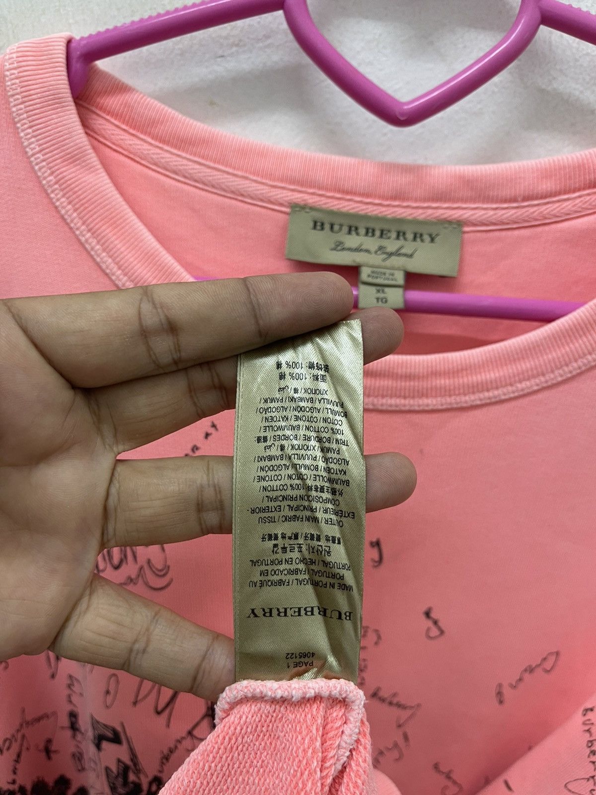 Burberry Rare BURBERRY Sweatshirt Size US XL / EU 56 / 4 - 5 Thumbnail