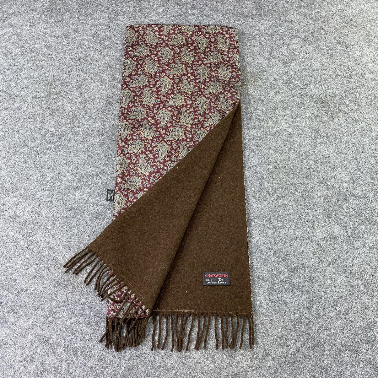 Vintage Chatsworth Paislee Silk&wool Scarf/Muffler/Neckwear-T1391 Size ONE SIZE - 4 Thumbnail