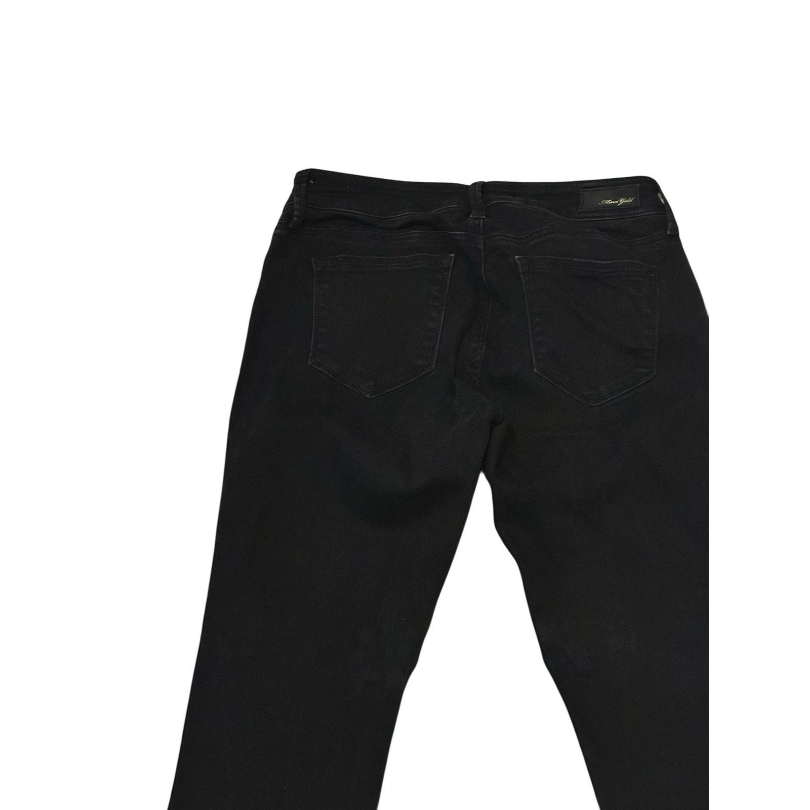 AG Adriano Goldschmied Mavi Gold Adrianna Ankle Black Mid Rise Super Skinny Jeans Size 28" / US 6 / IT 42 - 12 Thumbnail